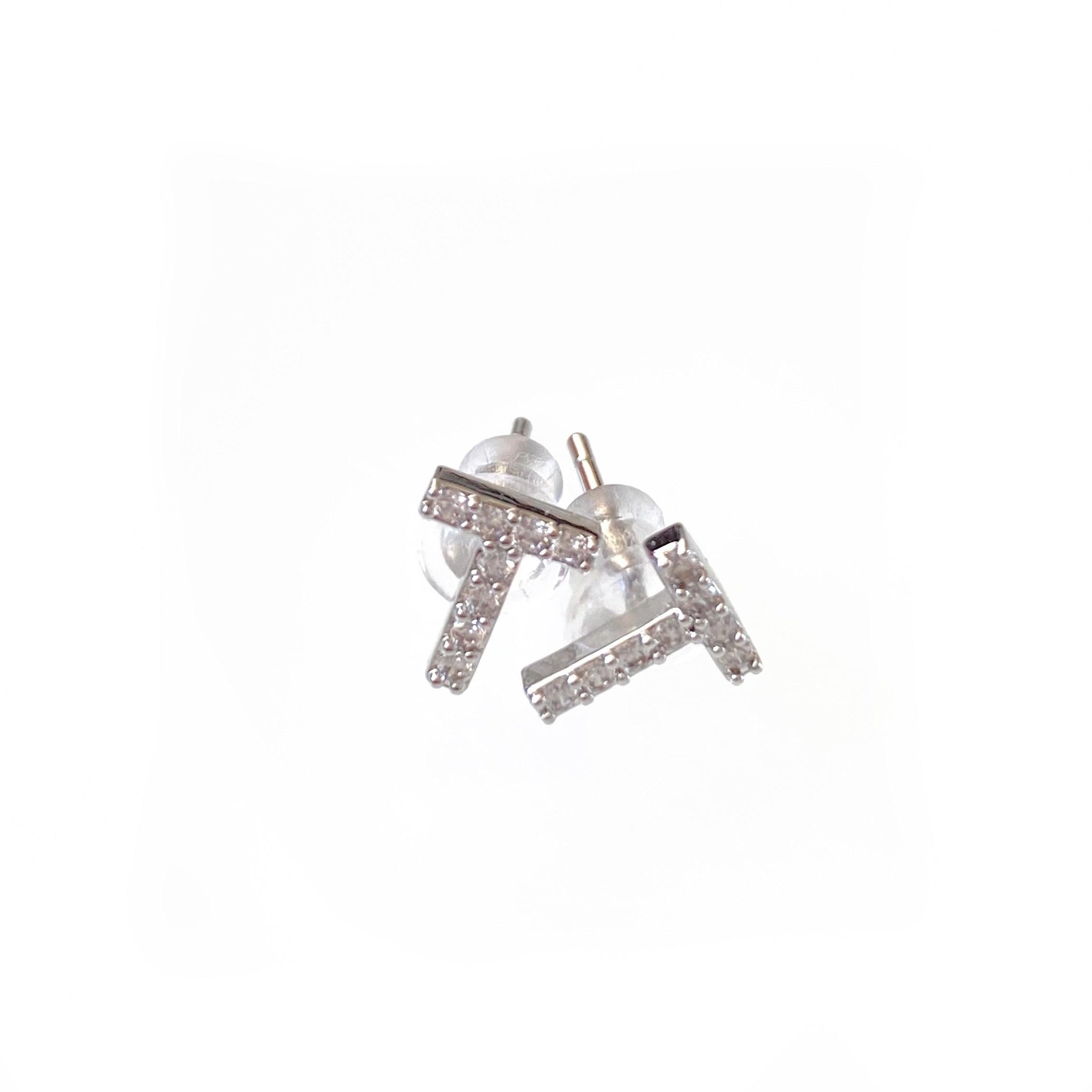 Silver Initial Studs Product Image