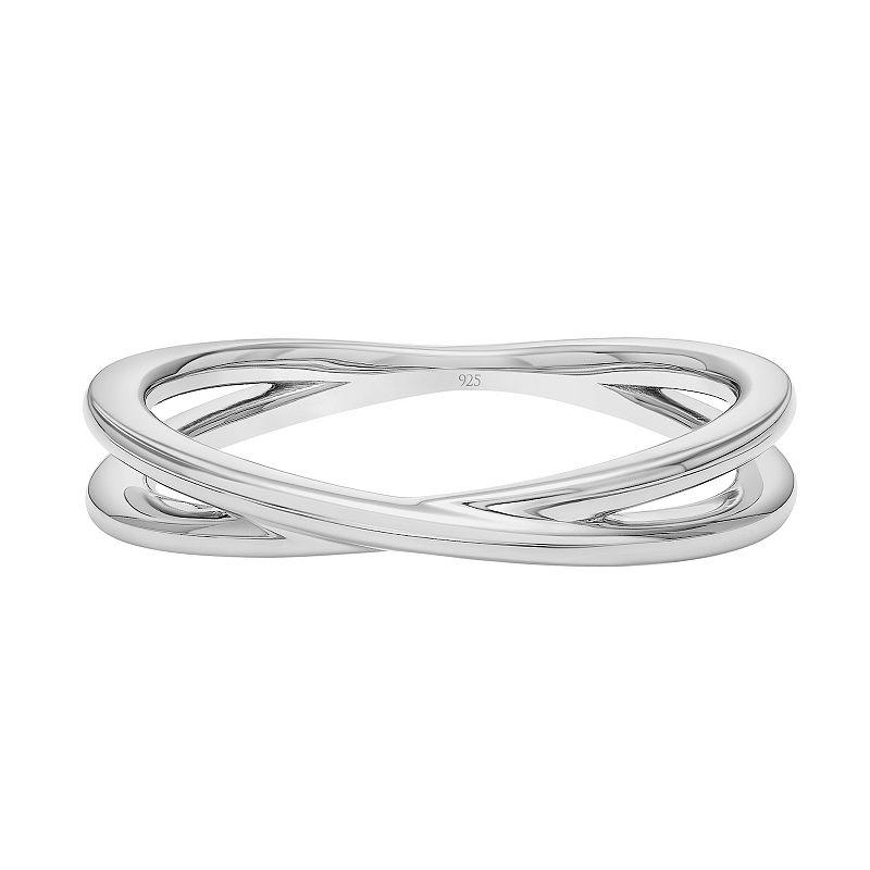 Love Always Sterling Silver Crisscross Ring, Women's,  Product Image
