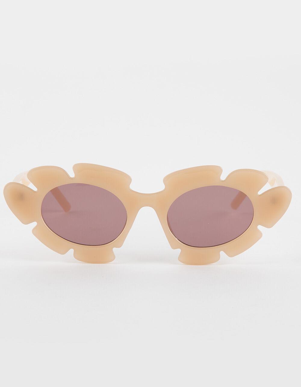 RSQ Leafy Flower Sunglasses - BEIGE Product Image