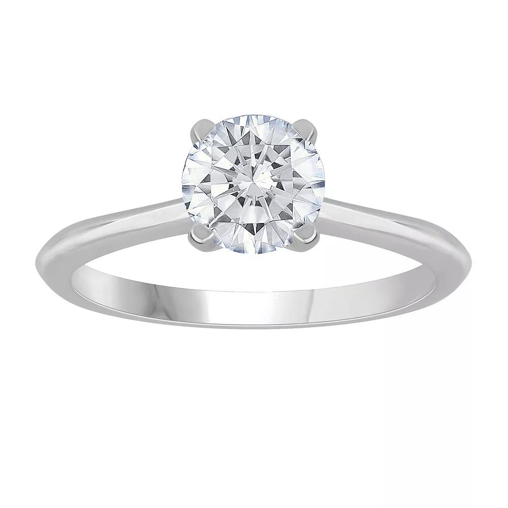 Diamond Medley 14k White Gold 1/2 Carat T.W. Lab-Grown Diamond Round Solitaire Ring, Women's, Size: 9, 14k Whgold Product Image