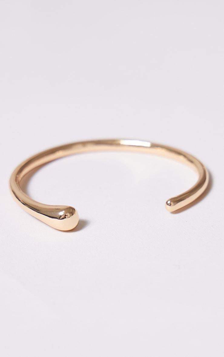 Gold Simple Smooth Curve Bangle Product Image