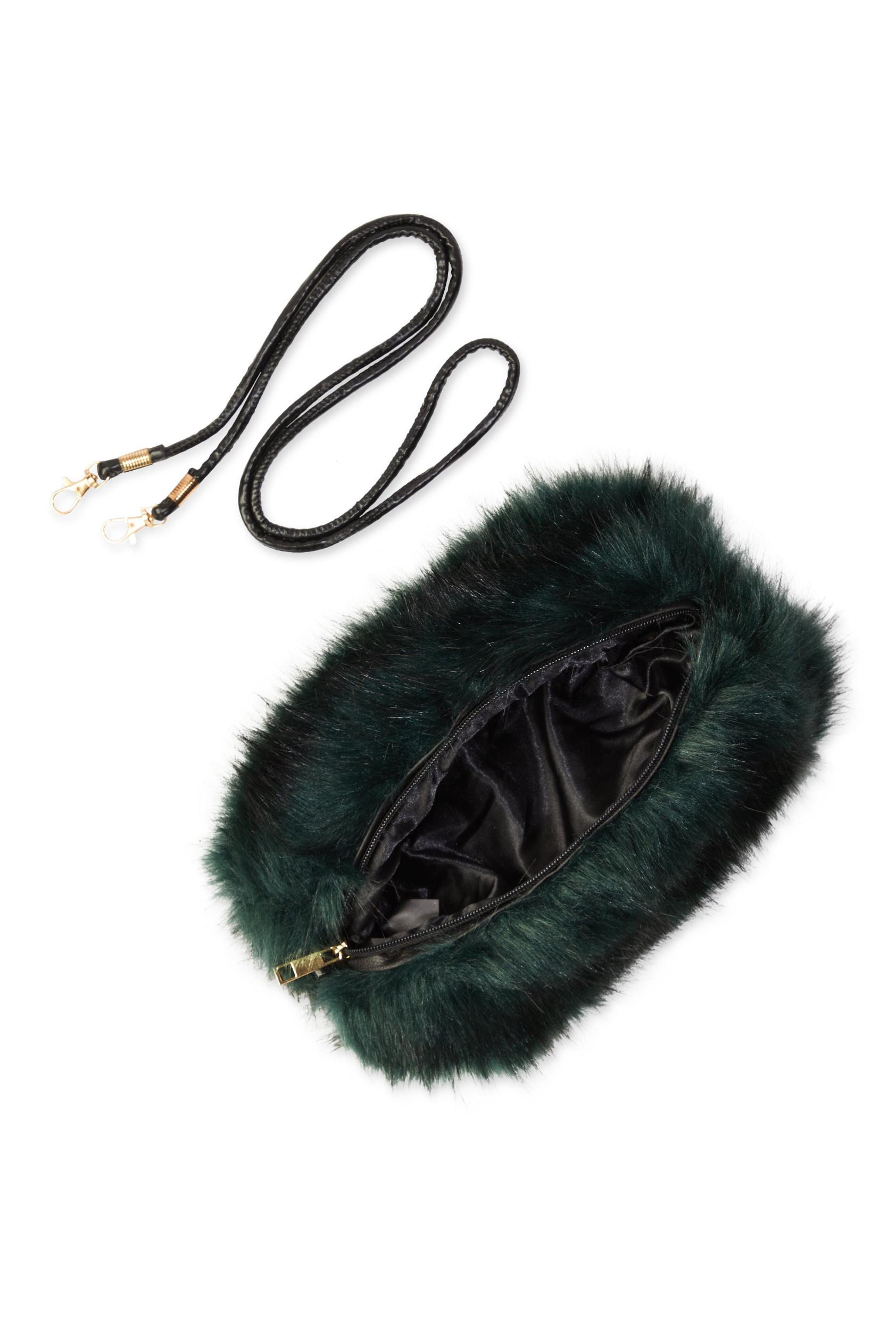Faux Fur Hand Muff Crossbody Bag Female Product Image
