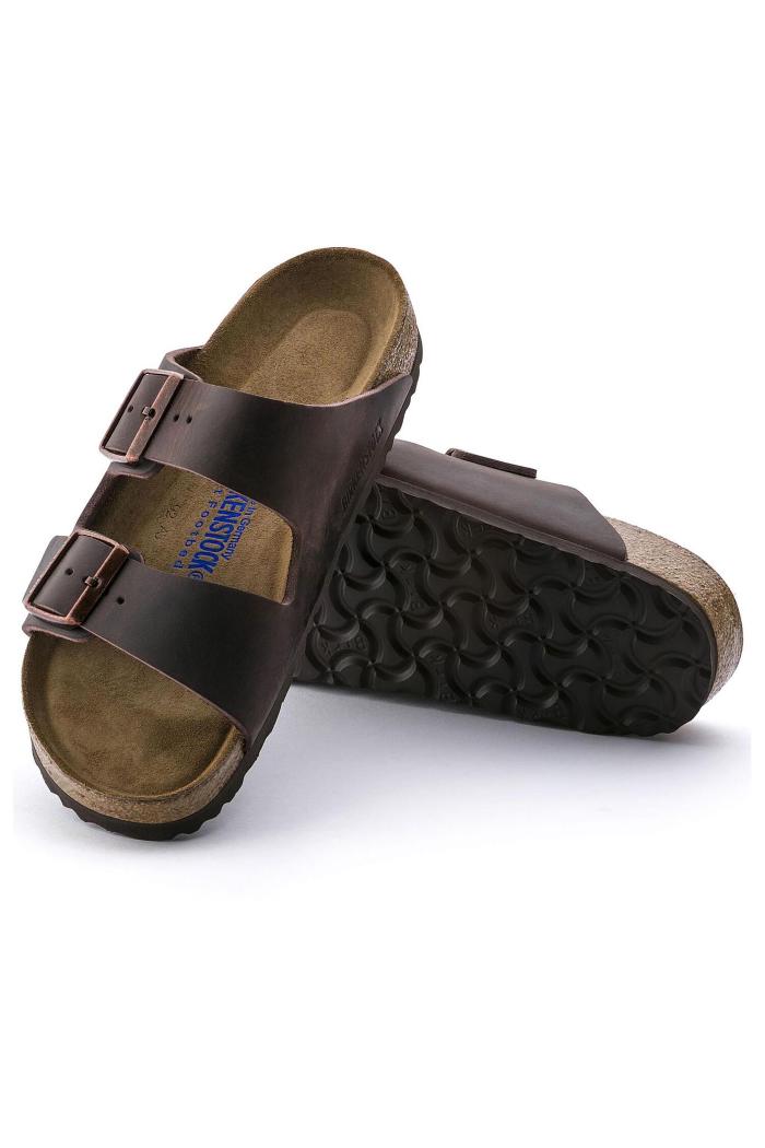 Birkenstock Arizona Soft Footbed Oiled Leather Narrow Width in Habana Product Image