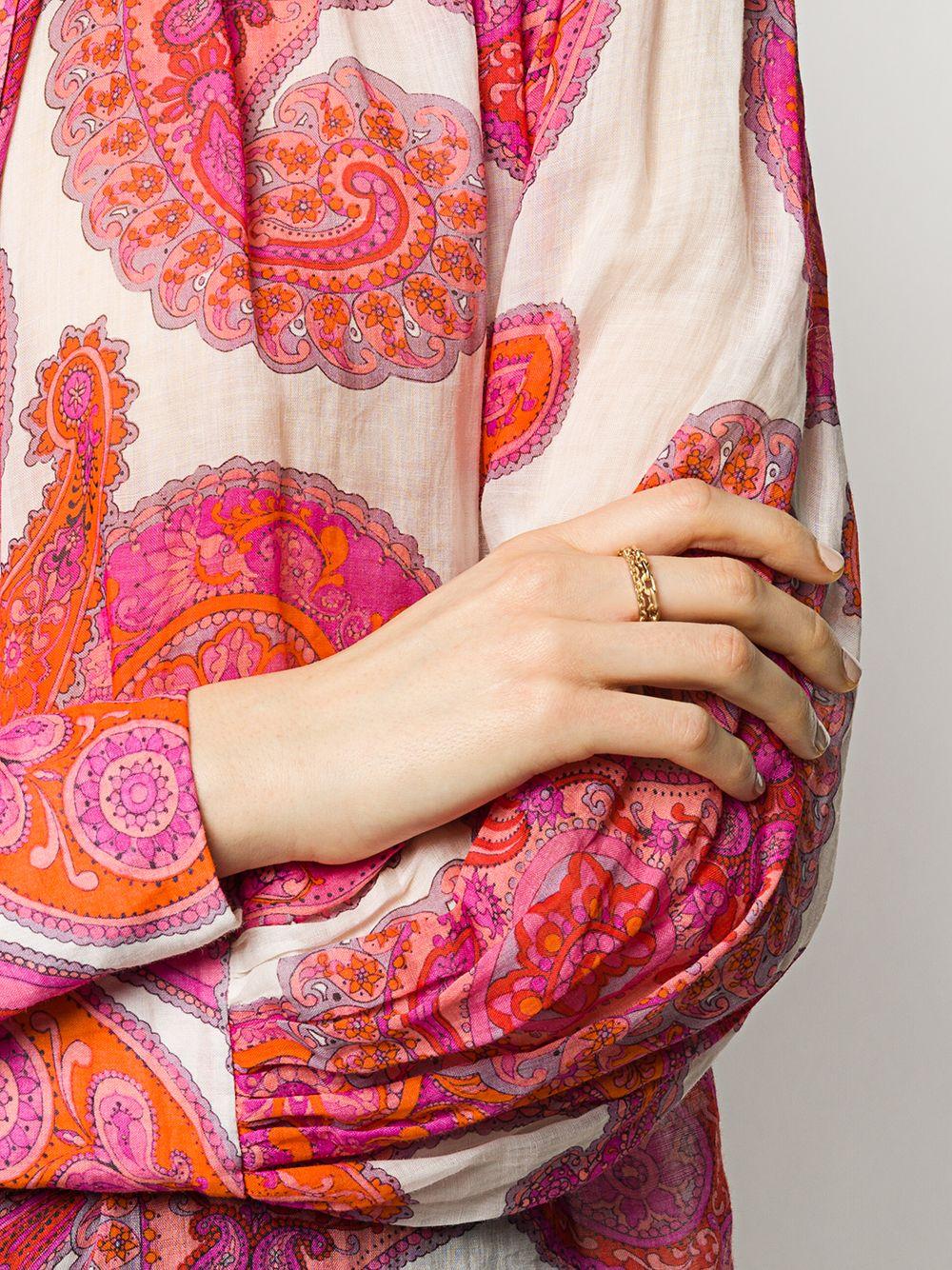 chain-embellished stacked ring Product Image