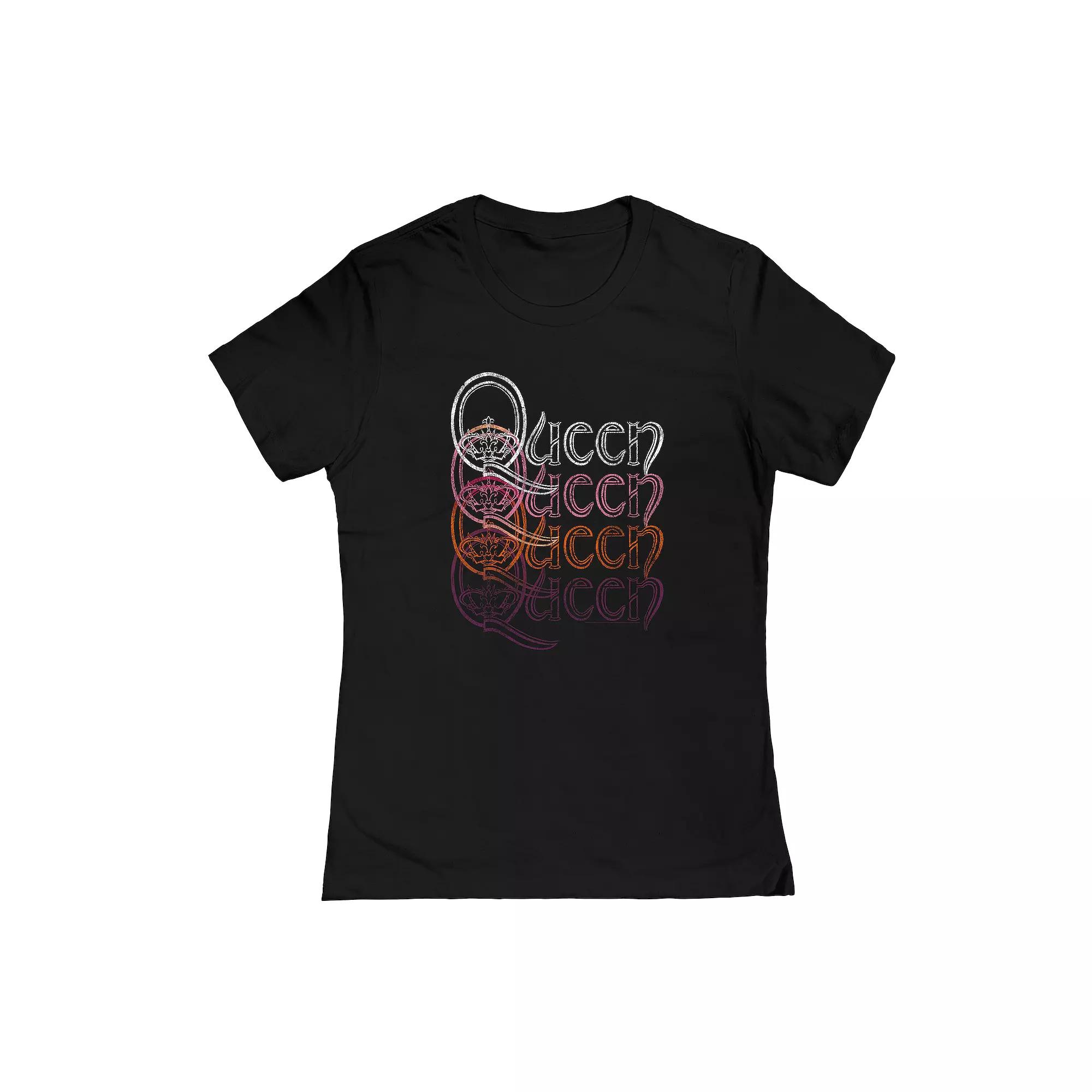 Juniors' Queen Repeat Logo Graphic Tee, Girl's,  Product Image