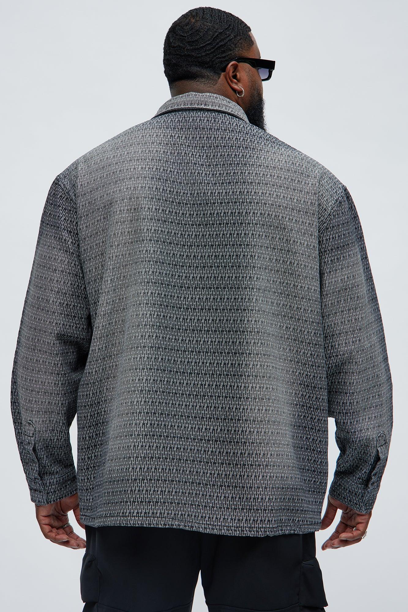 Abel Textured Button Up Shirt - Black Product Image