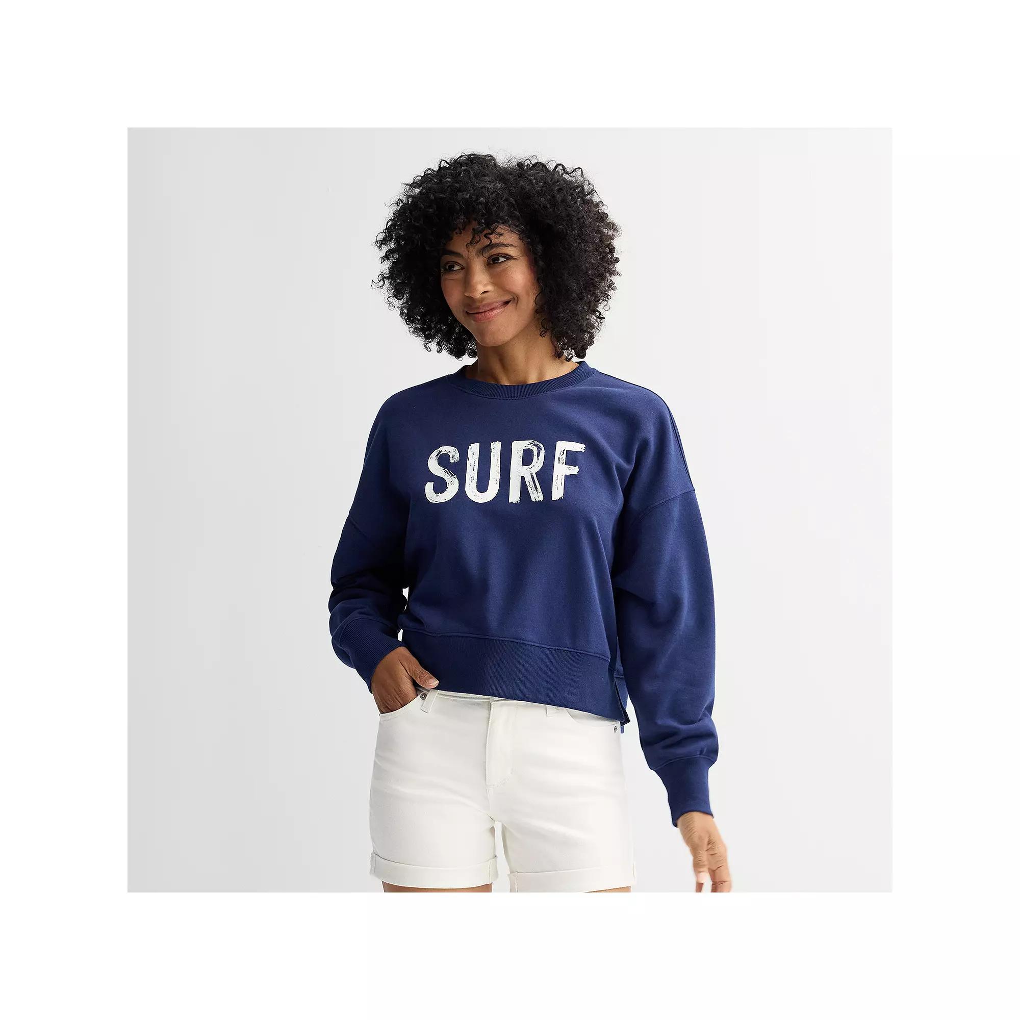 Women's Sonoma Goods For Life® Boxy Crewneck Graphic Sweatshirt,  Product Image