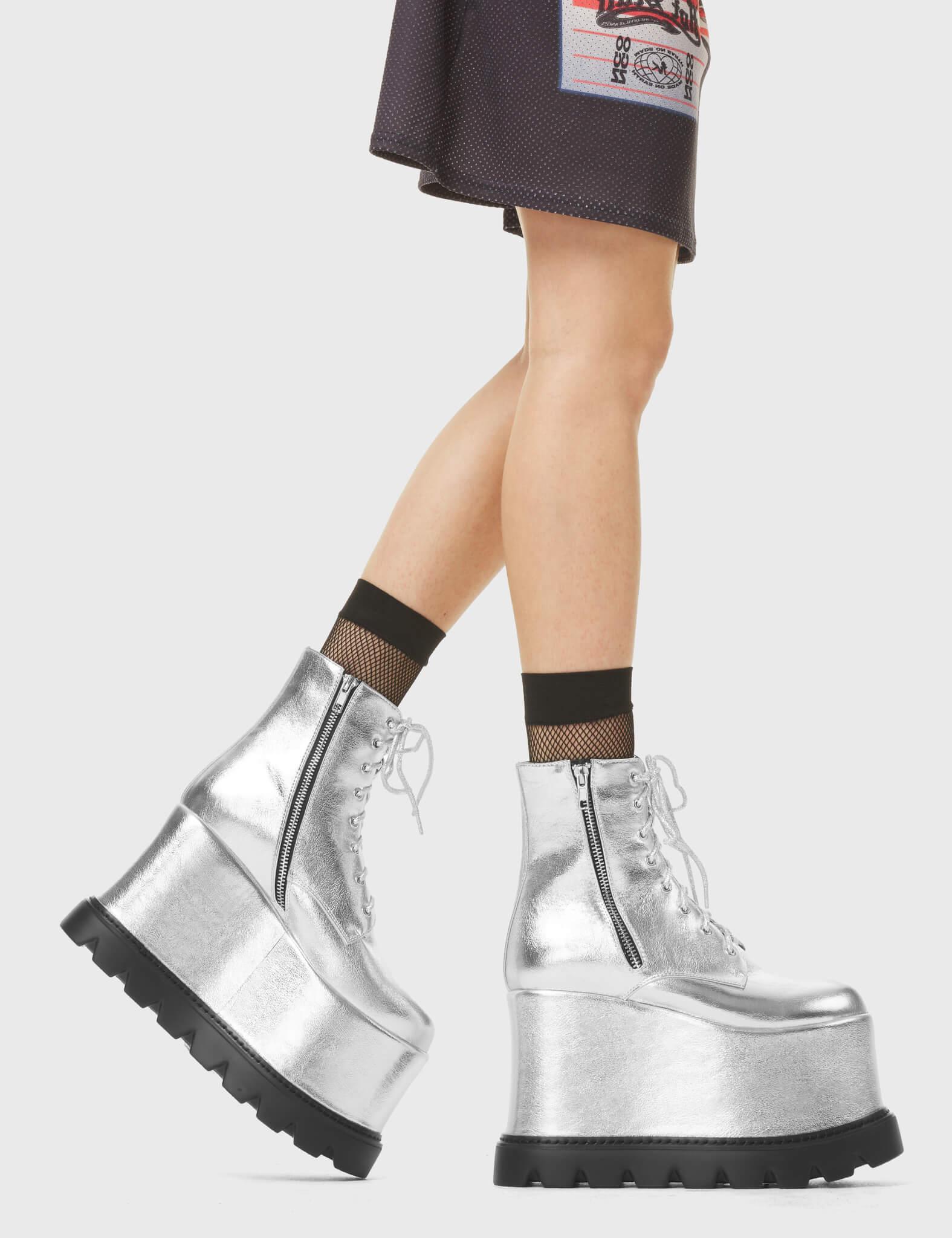 Up In Arms Chunky Platform Ankle Boots Product Image