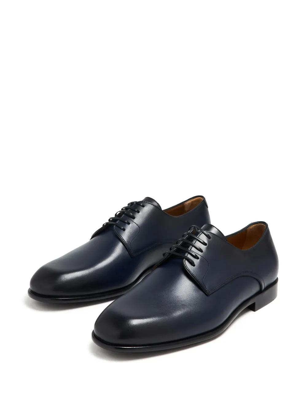 polished leather derby shoes Product Image