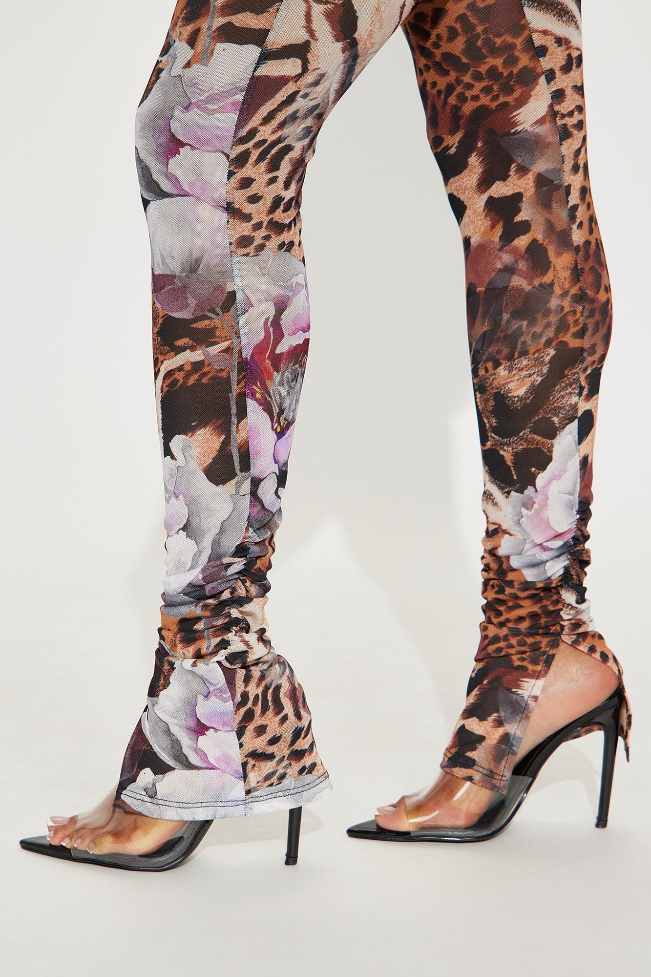 Sasha Animal Print Mesh Jumpsuit - Leopard Product Image