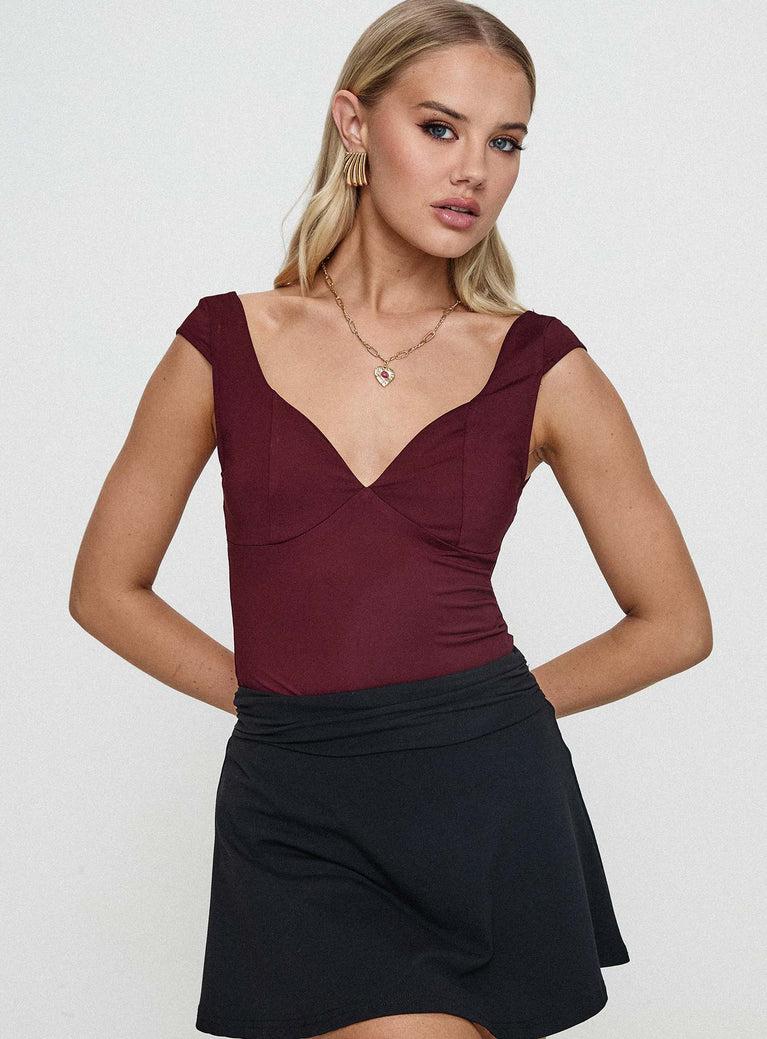 Zenon Bodysuit Wine Product Image