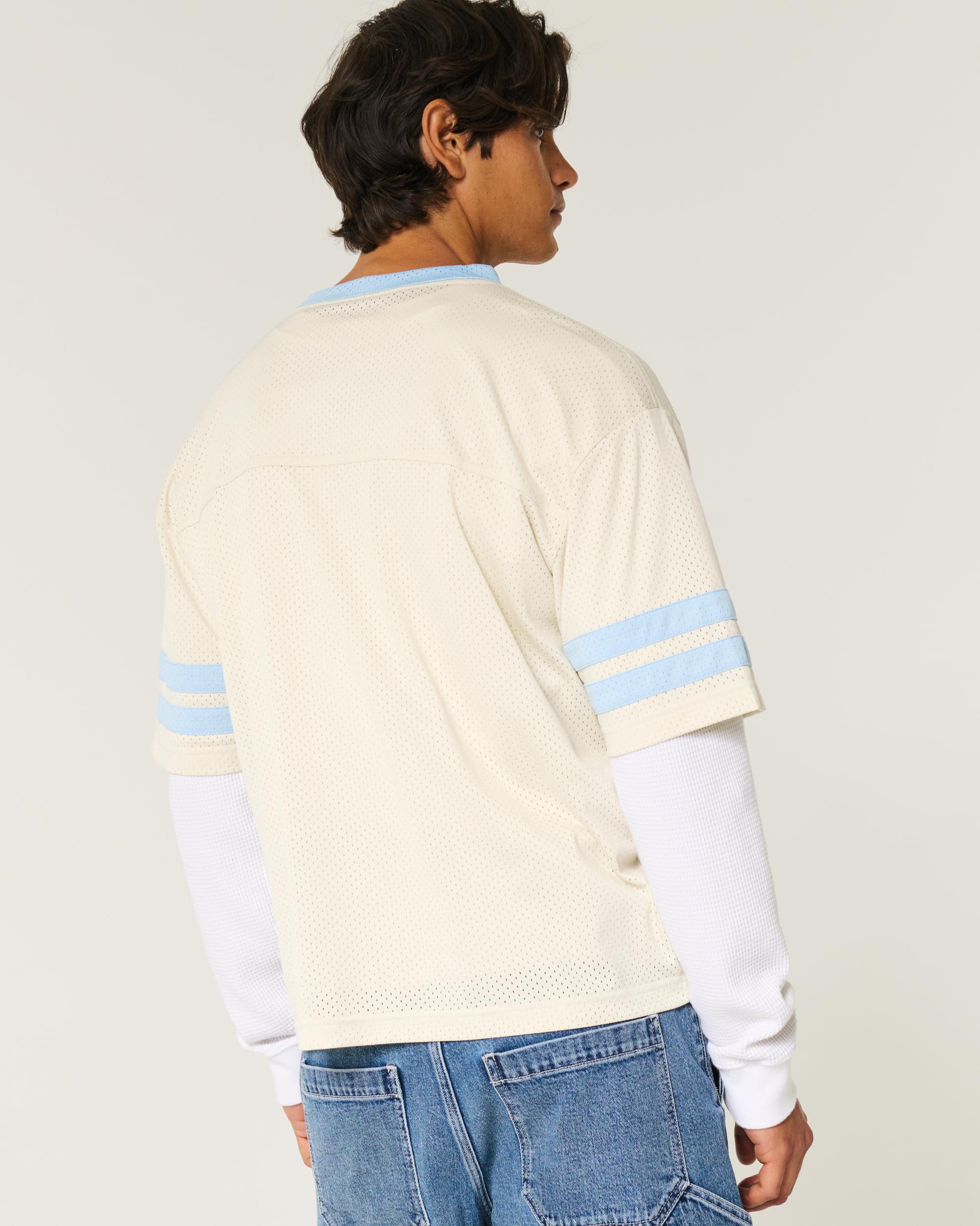 Boxy Crop Mesh Graphic Jersey Product Image