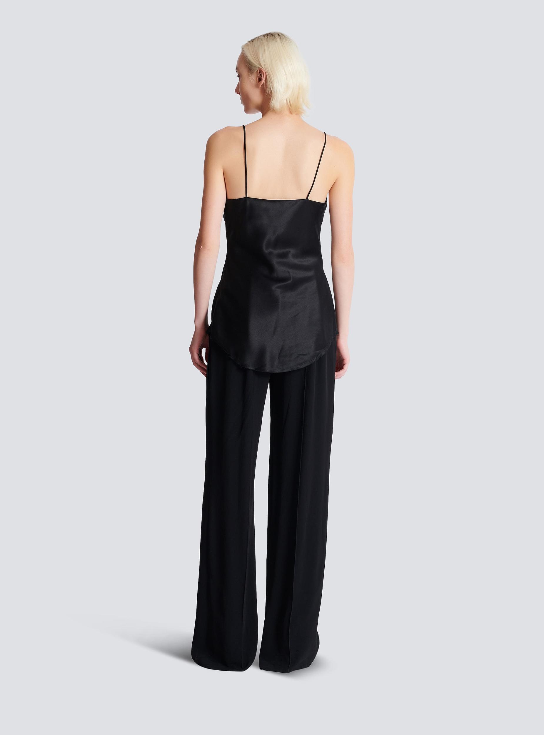 Draped satin top Product Image