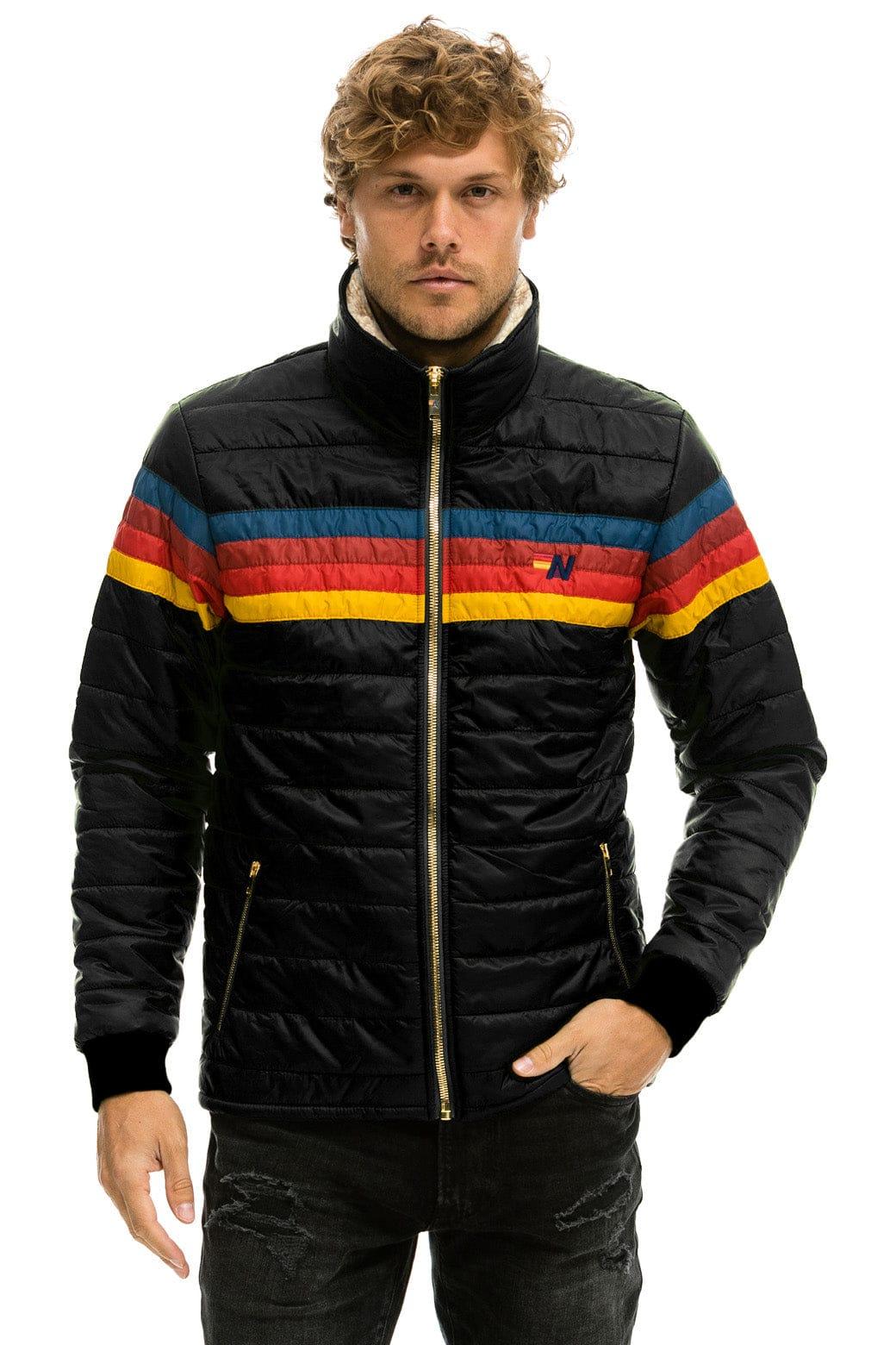 4 STRIPE JACKET  -  BLACK Male Product Image