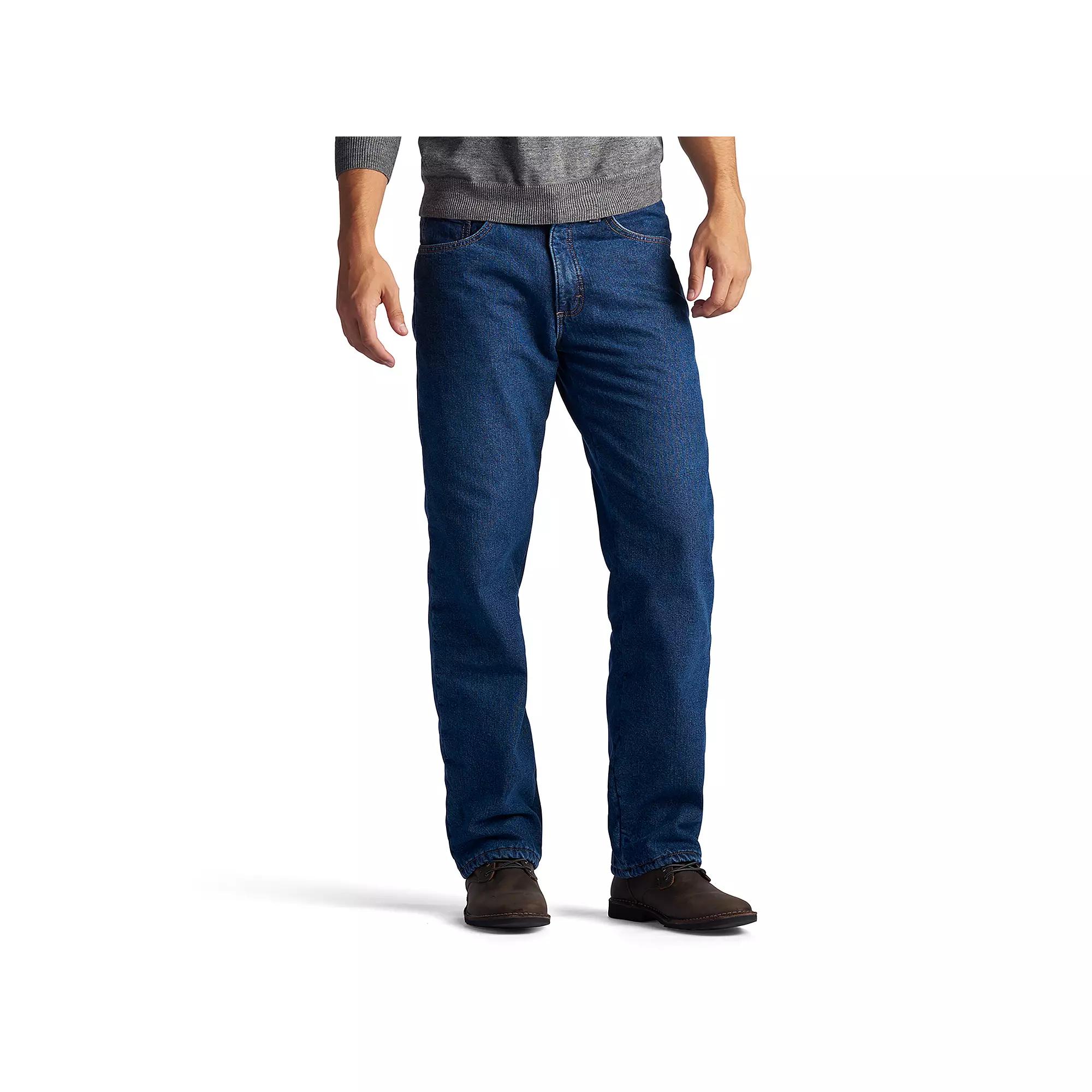Men's Lee® Legendary Relaxed Fit Fleece-Lined Straight-Leg Jeans,  Product Image