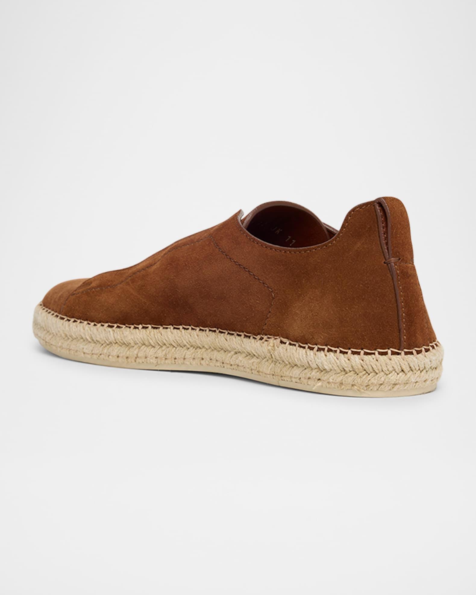 Men's Triple Stitch Suede Espadrille Sneakers Product Image