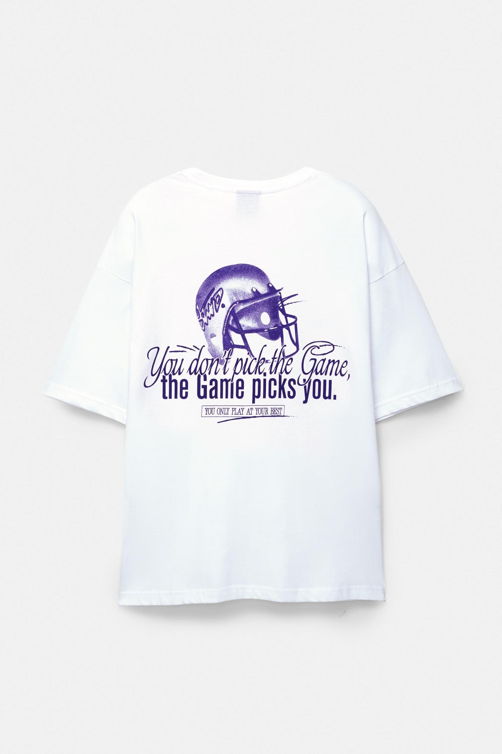 Boxy-fit American football T-shirt Product Image