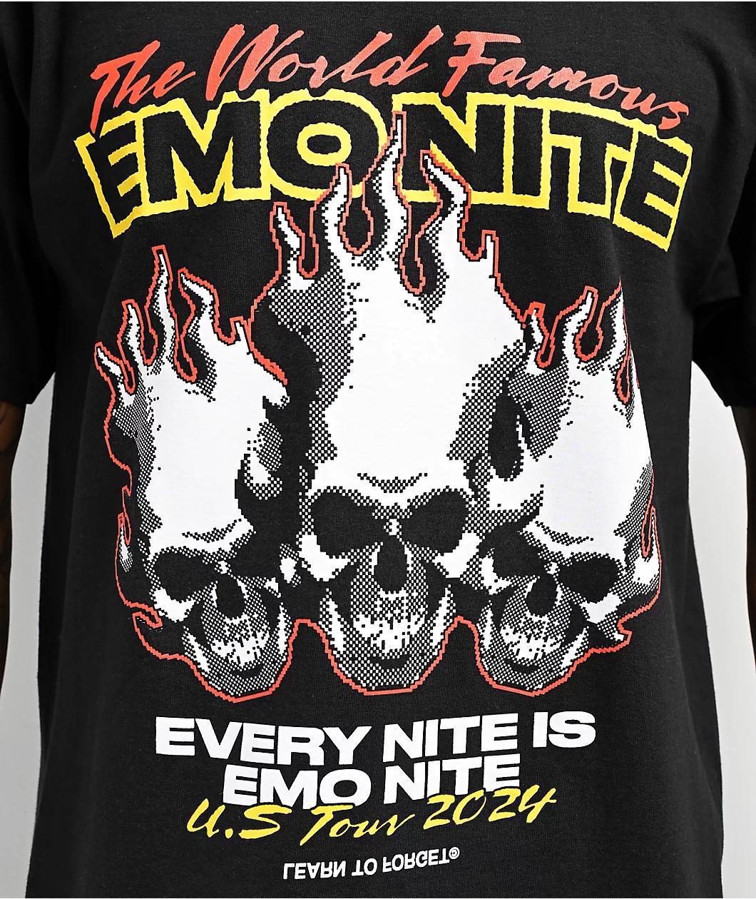 Learn To Forget x Emo Nite Tour Black T-Shirt Product Image