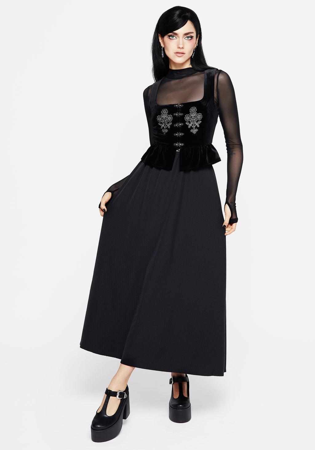 Haunted Midaxi Herringbone Skirt Product Image