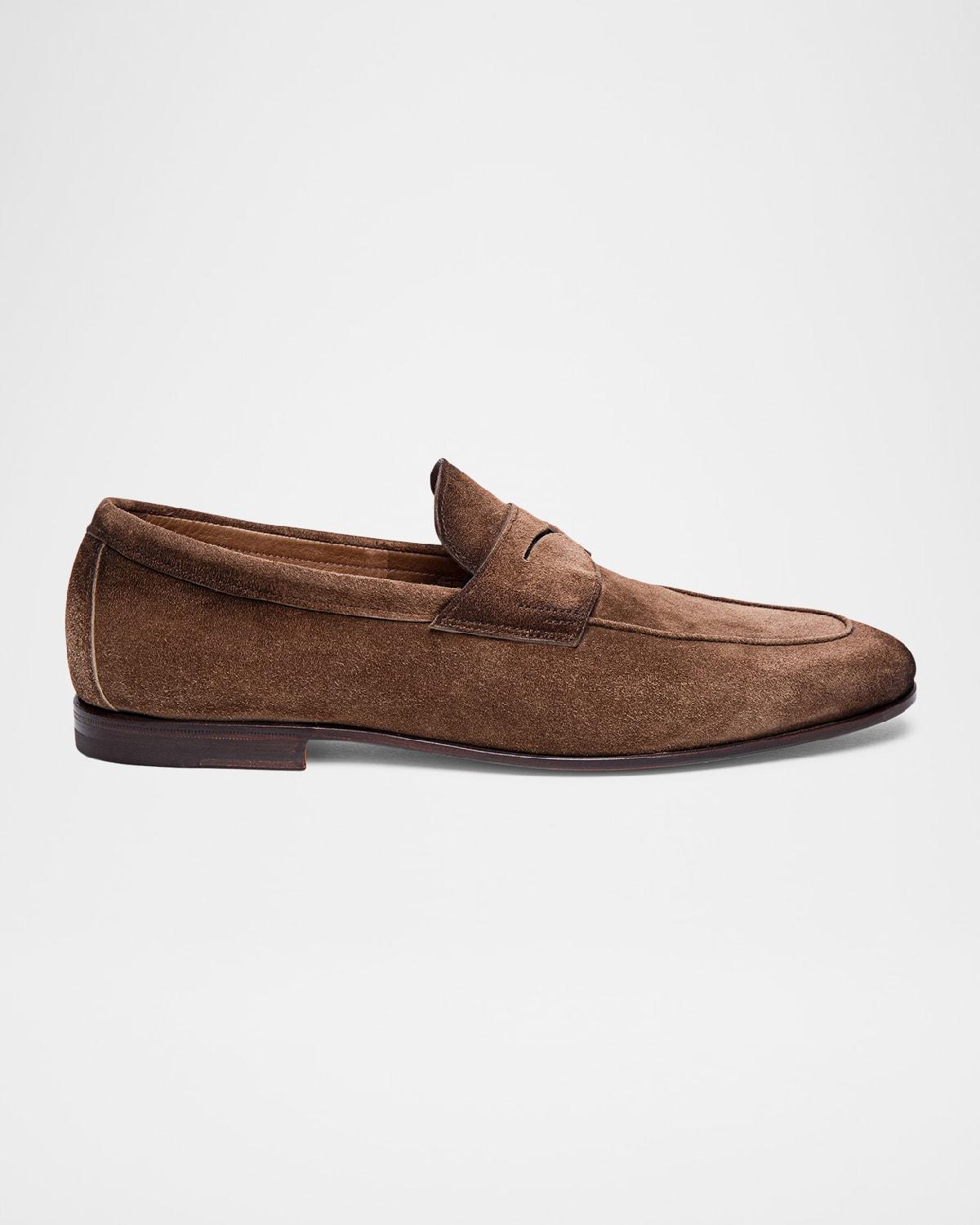 Men's Carlos Suede Penny Loafers Product Image
