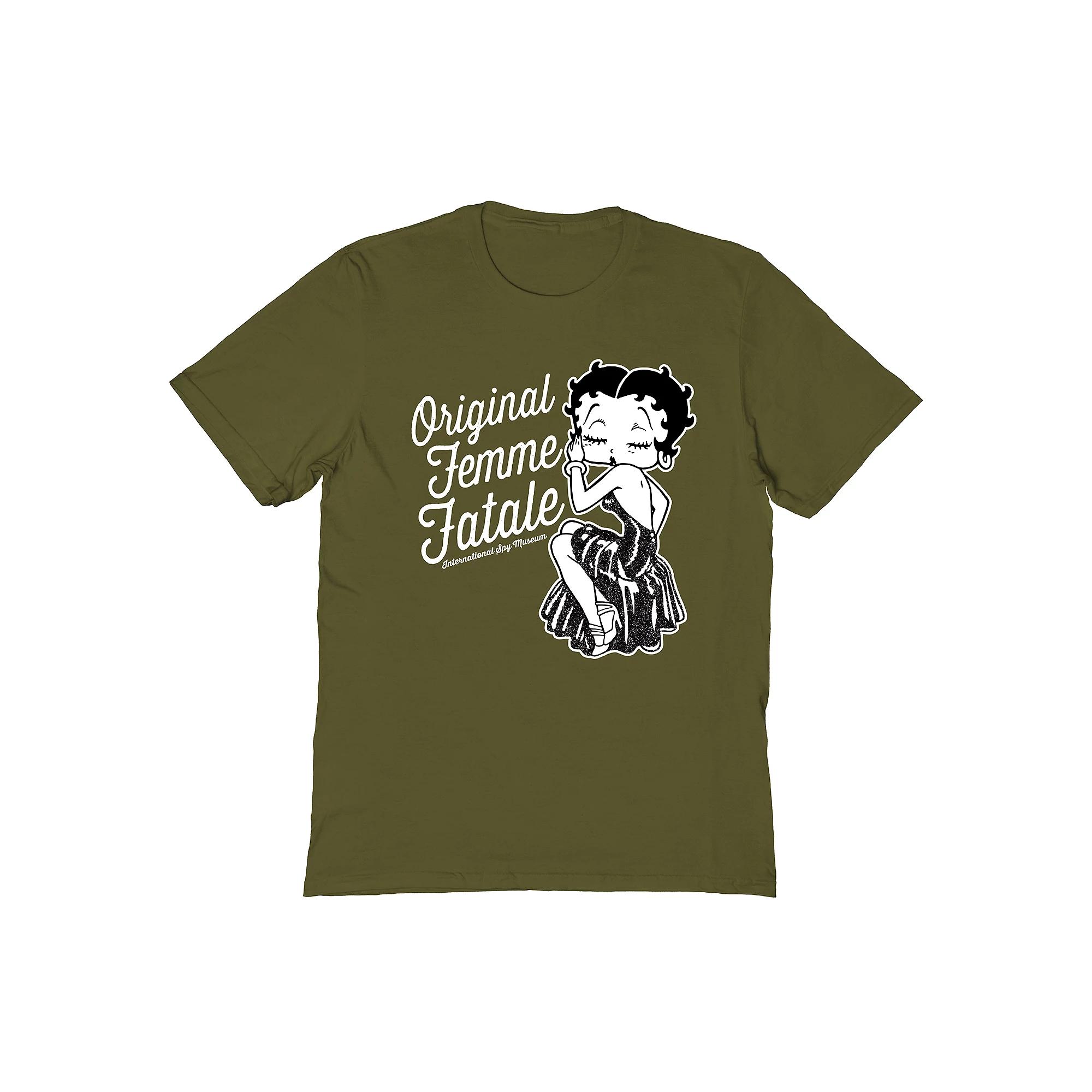 Men's Betty Boop T-Shirt, Size: Large, Green Product Image