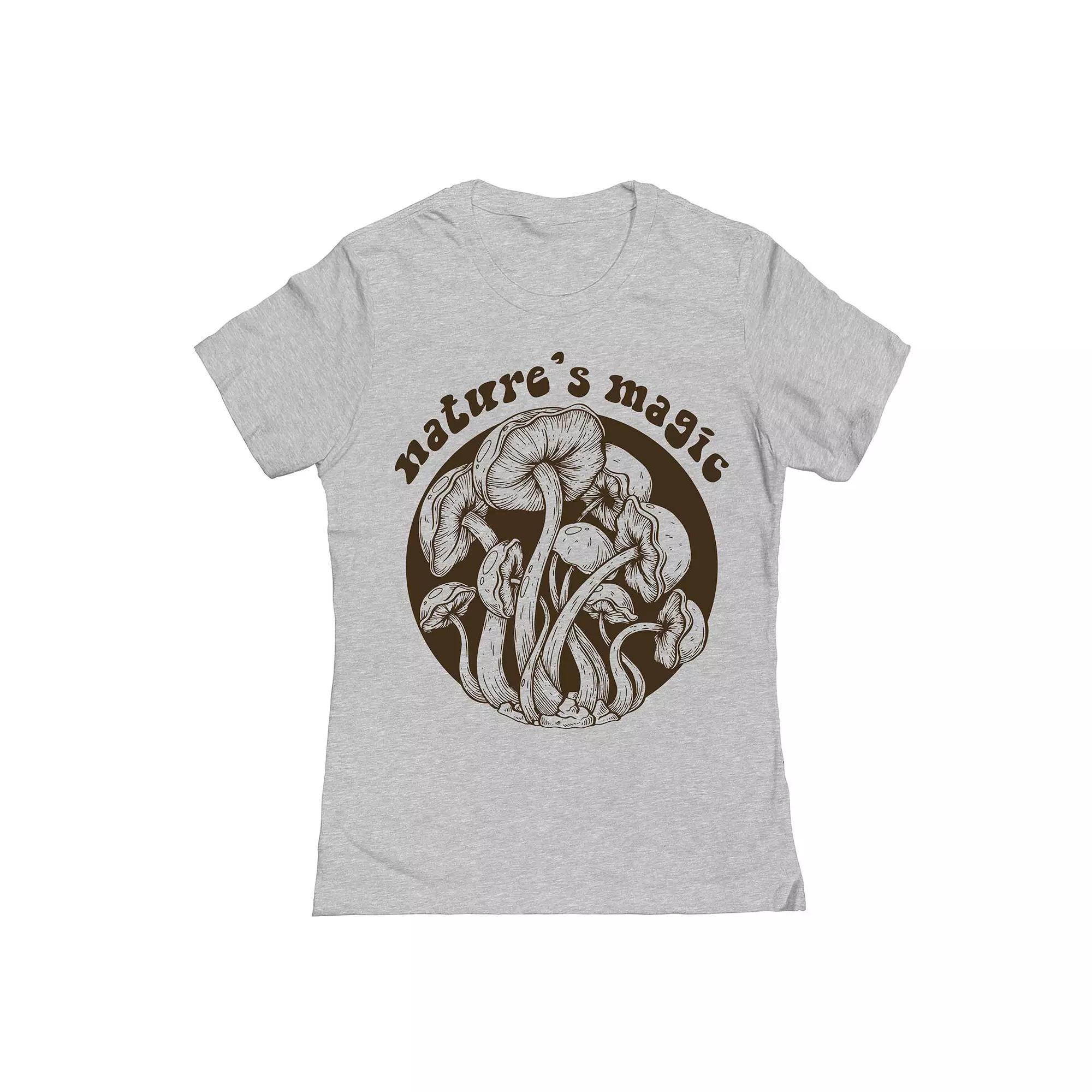 Junior's Natures Magic 1 Womens Graphic Tee, Girl's, Size: Medium, Sport Gray Product Image