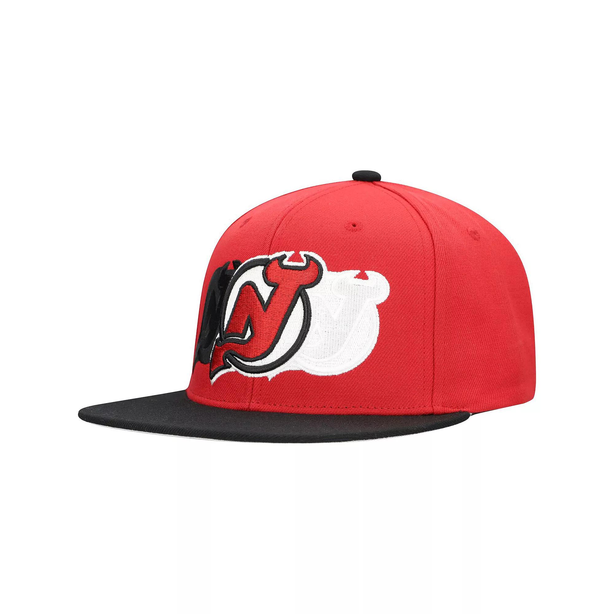 Men's Mitchell & Ness Red New Jersey Devils Soul Triple Up Snapback Hat, Nhl Red Product Image