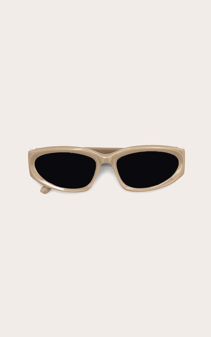 Taupe Chunky Angled Sunglasses Product Image