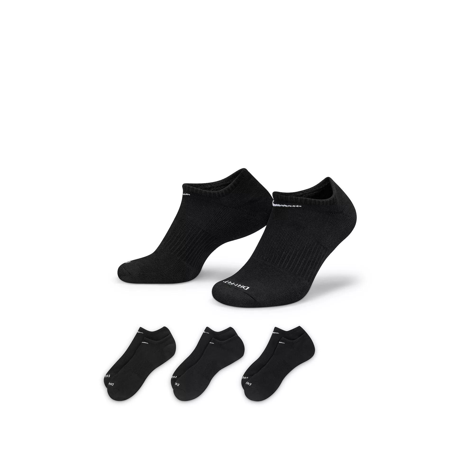 Nike Unisex Everyday Plus Cushion Training No-Show Socks (3 Pairs) | SX6889-010 Product Image
