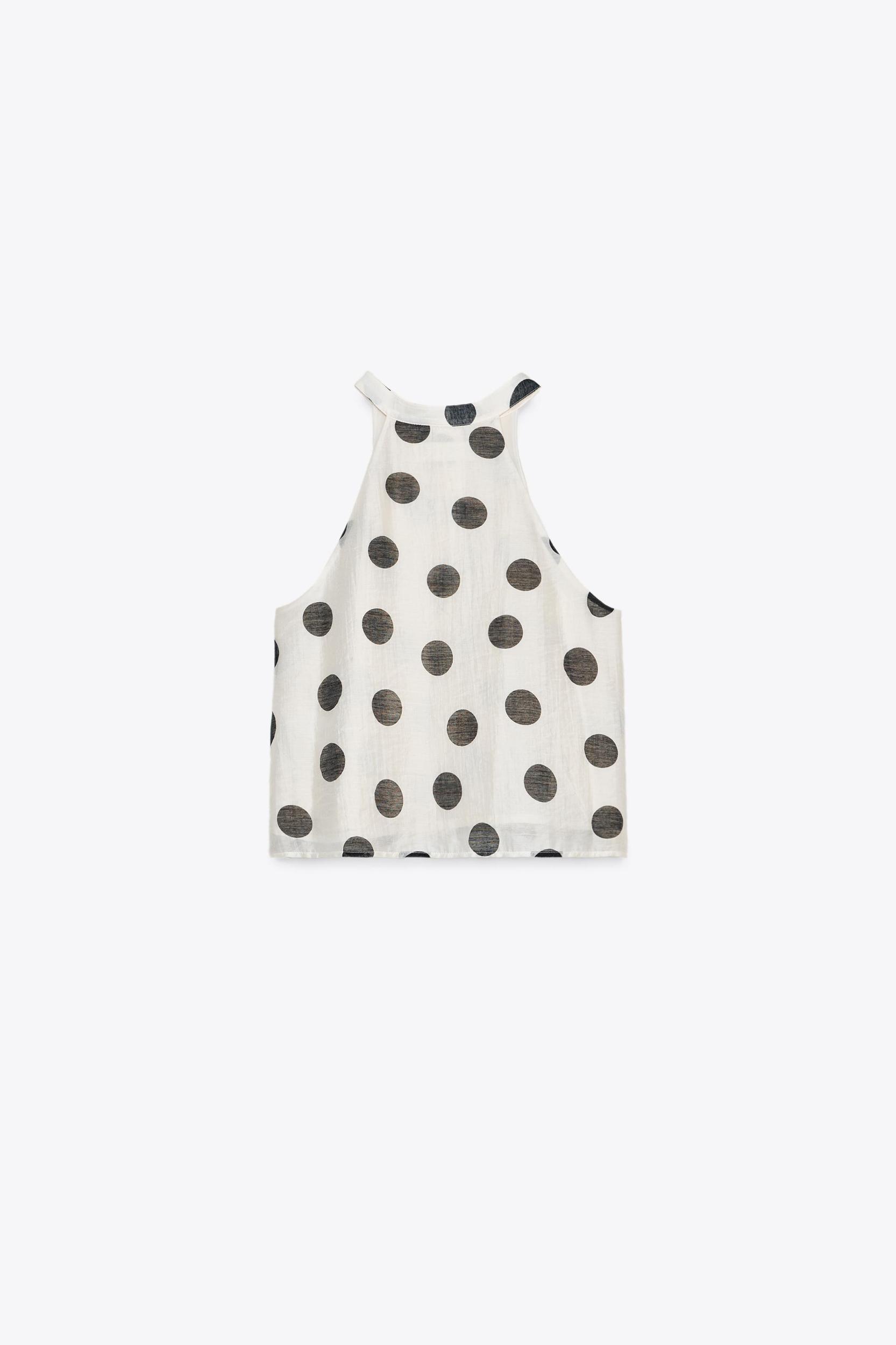 POLKA DOT HALTER TOP Product Image