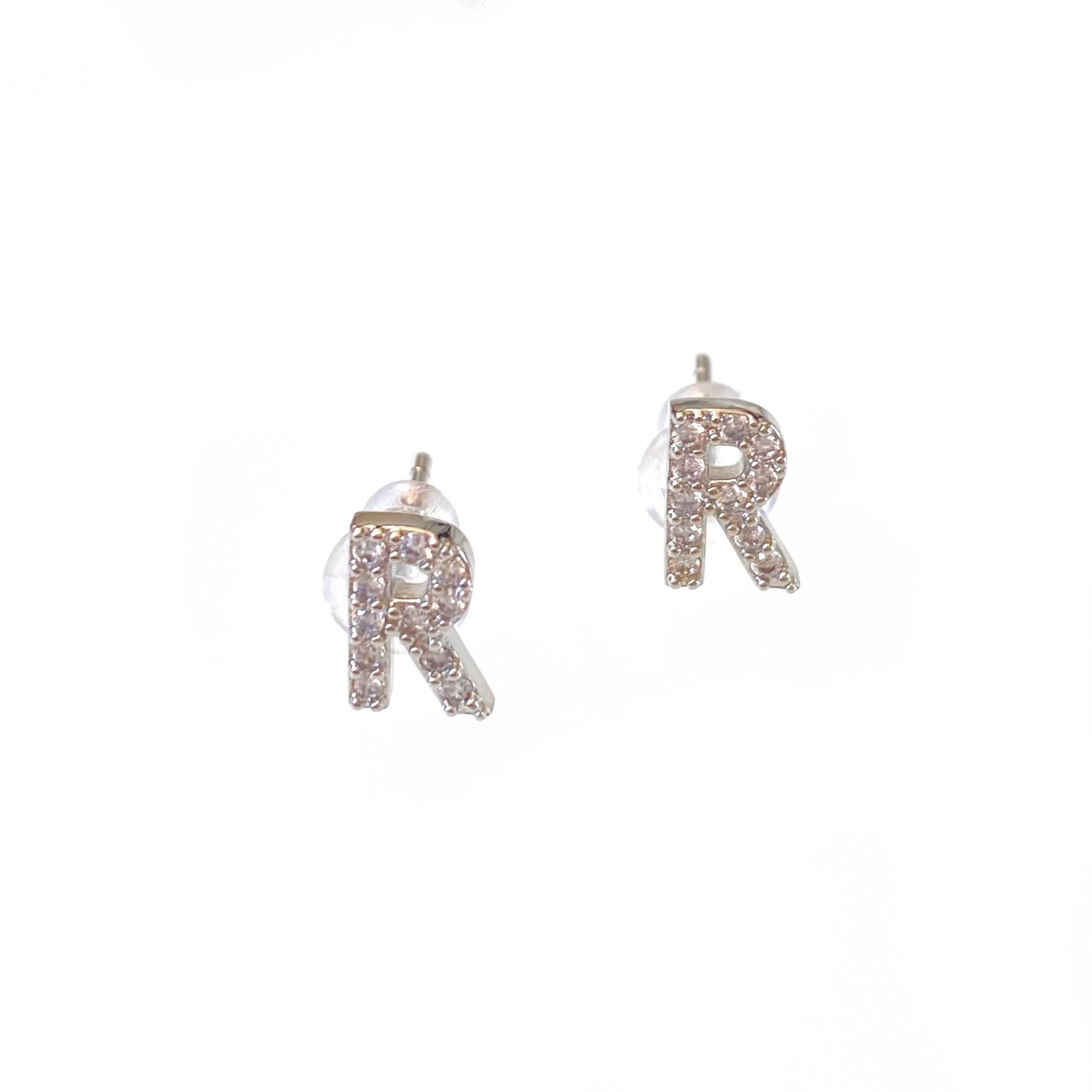 Silver Initial Studs Product Image