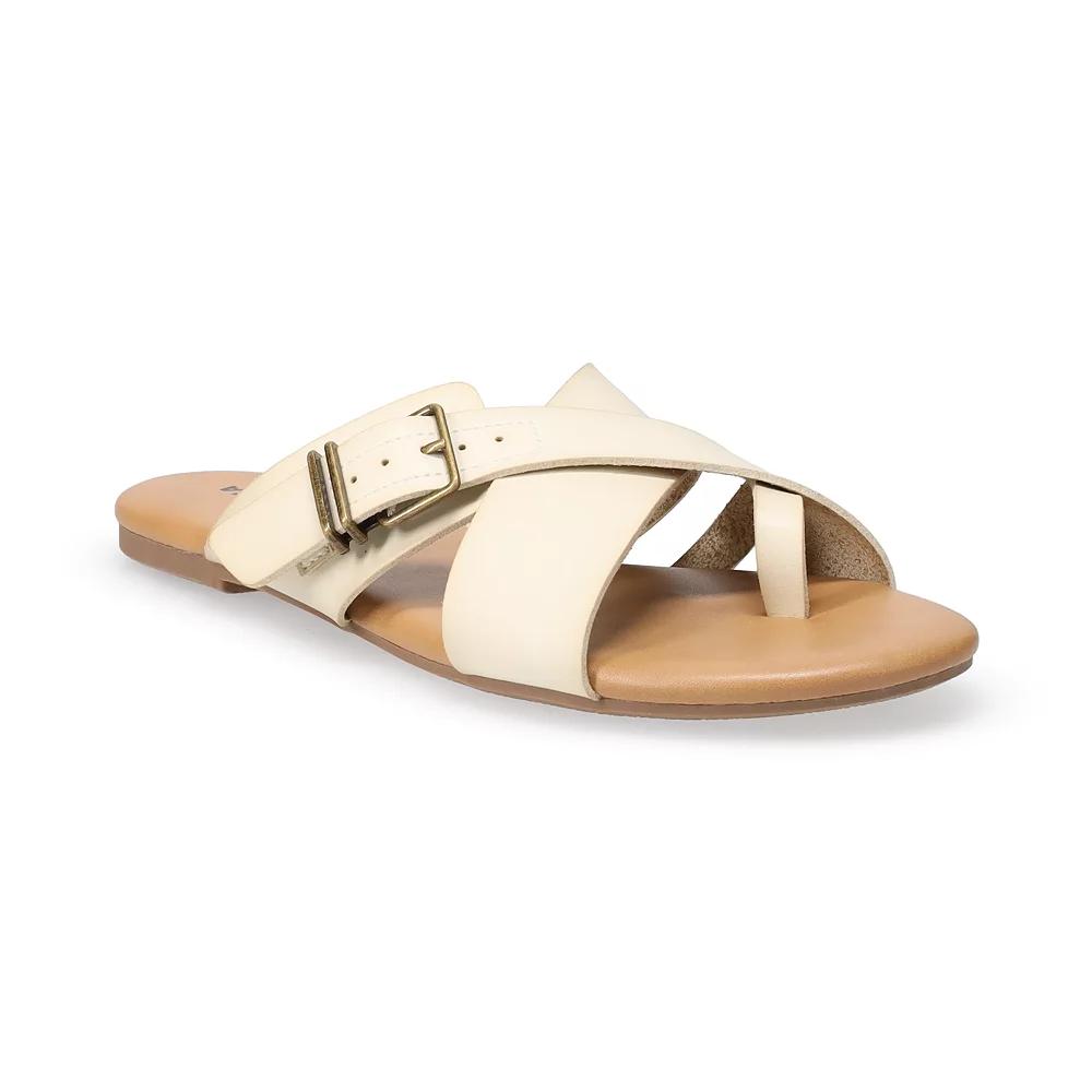 Sonoma Goods For Life® Women's Buckle Toe Loop Slide Sandals, Size: 10, Ivory Product Image