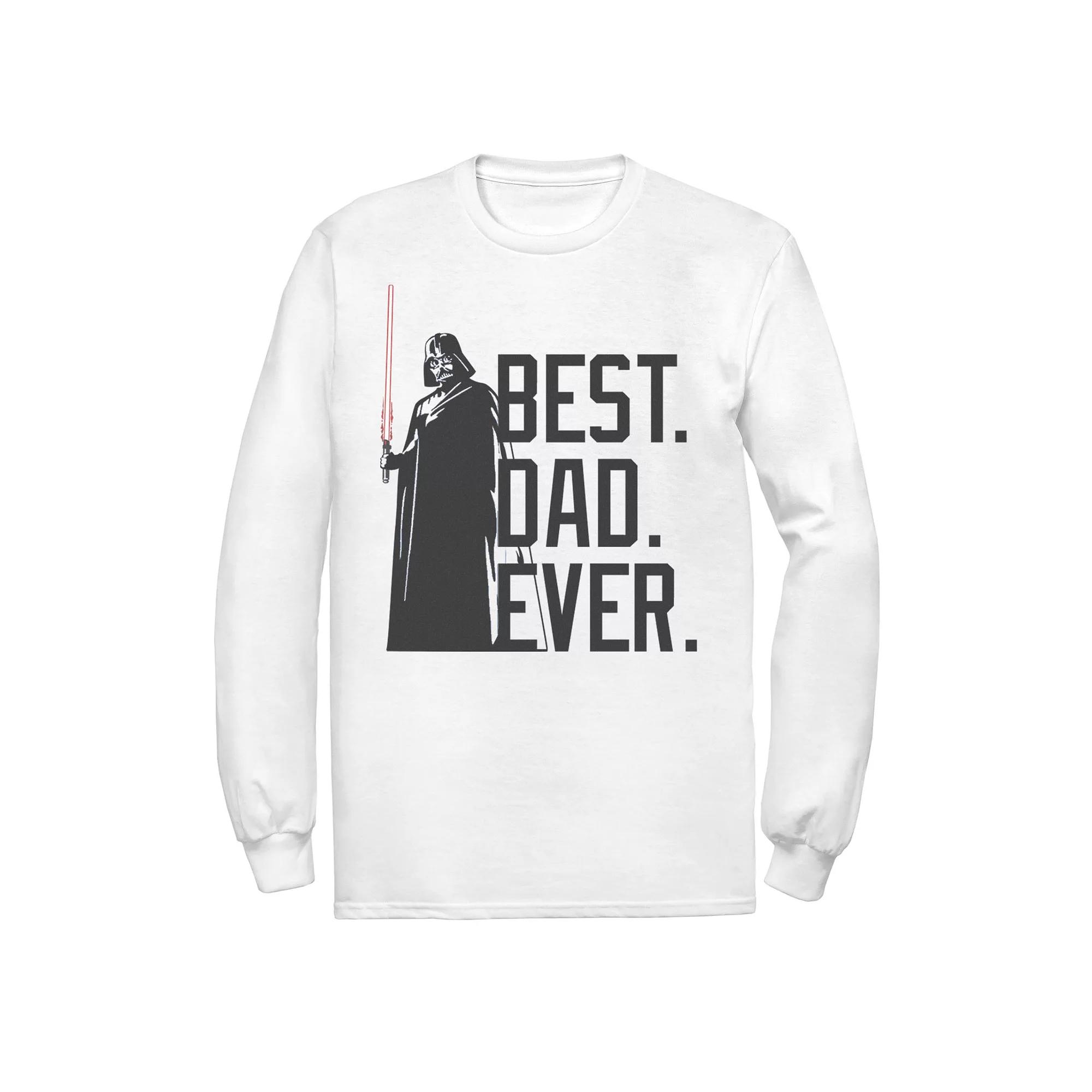 Men's Star Wars Darth Vader "Best Dad Ever" Tee, Size: Small, White Product Image