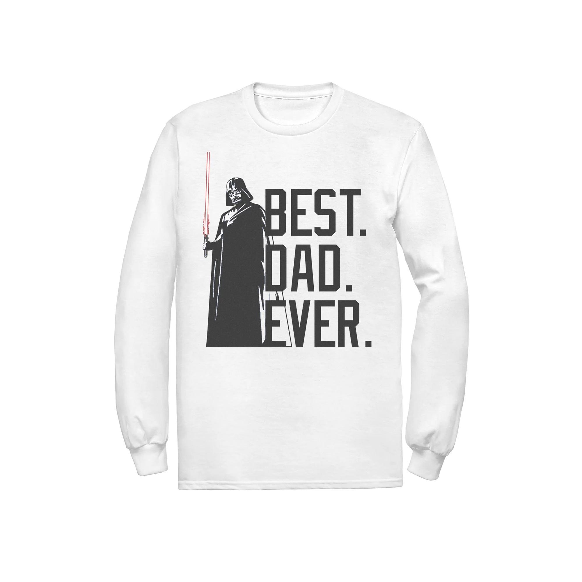 Men's Star Wars Darth Vader "Best Dad Ever" Tee, Size: Small, White Product Image