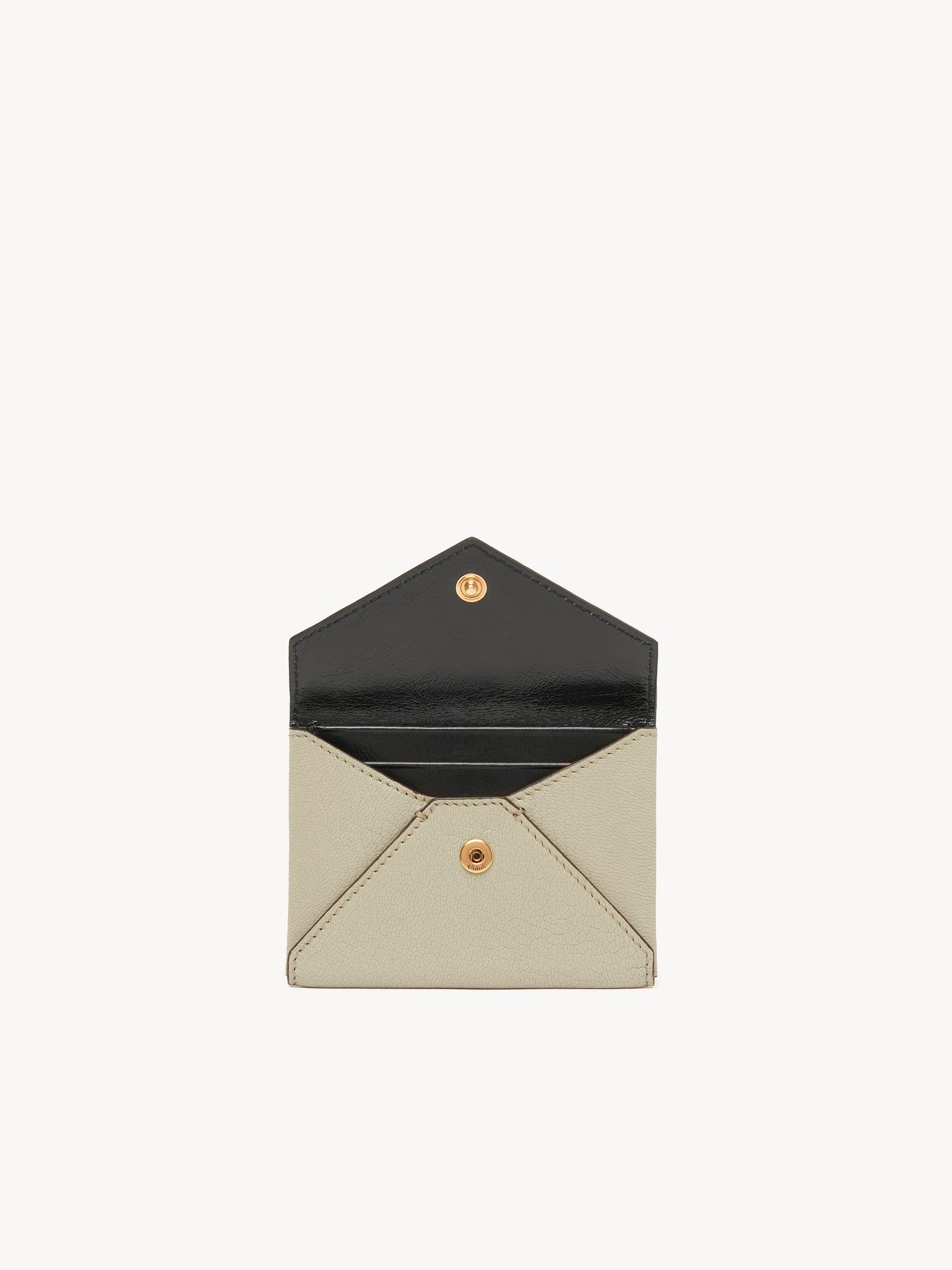 Envelope card holder in grained leather Product Image