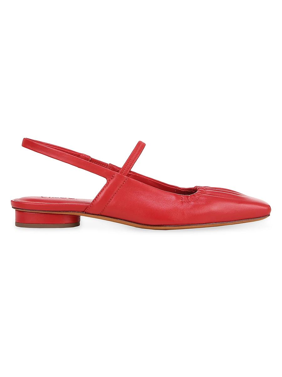 Womens Venice Leather Slingback Flats Product Image