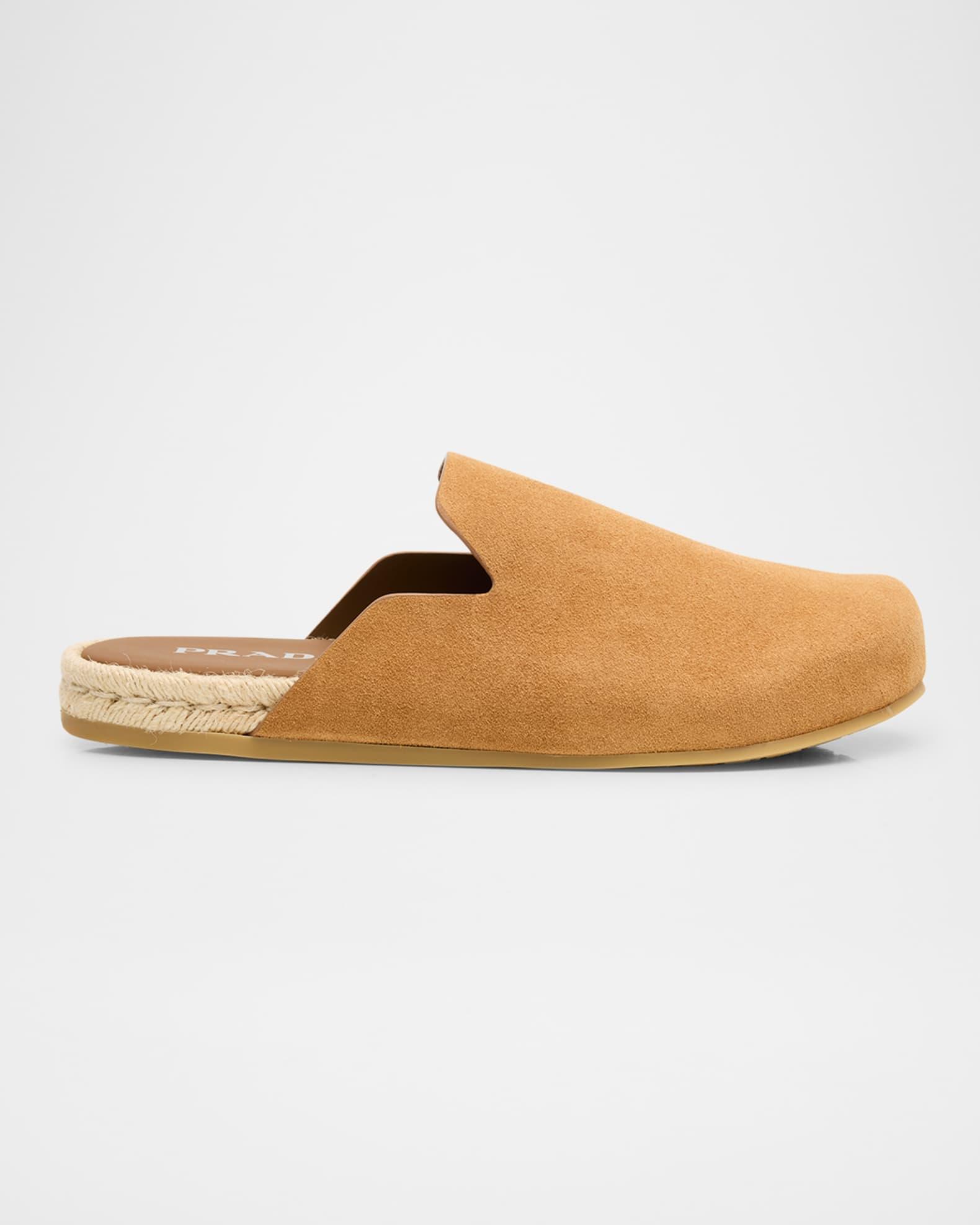 Men's Espadrillas Suede Espadrille Mules Product Image