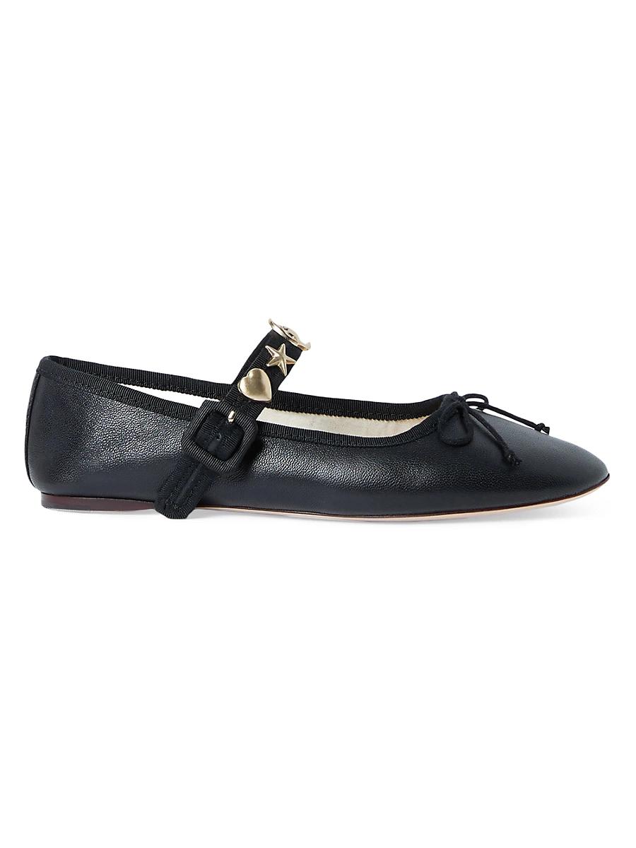 Womens Chiara Embellished Leather Mary Janes Product Image
