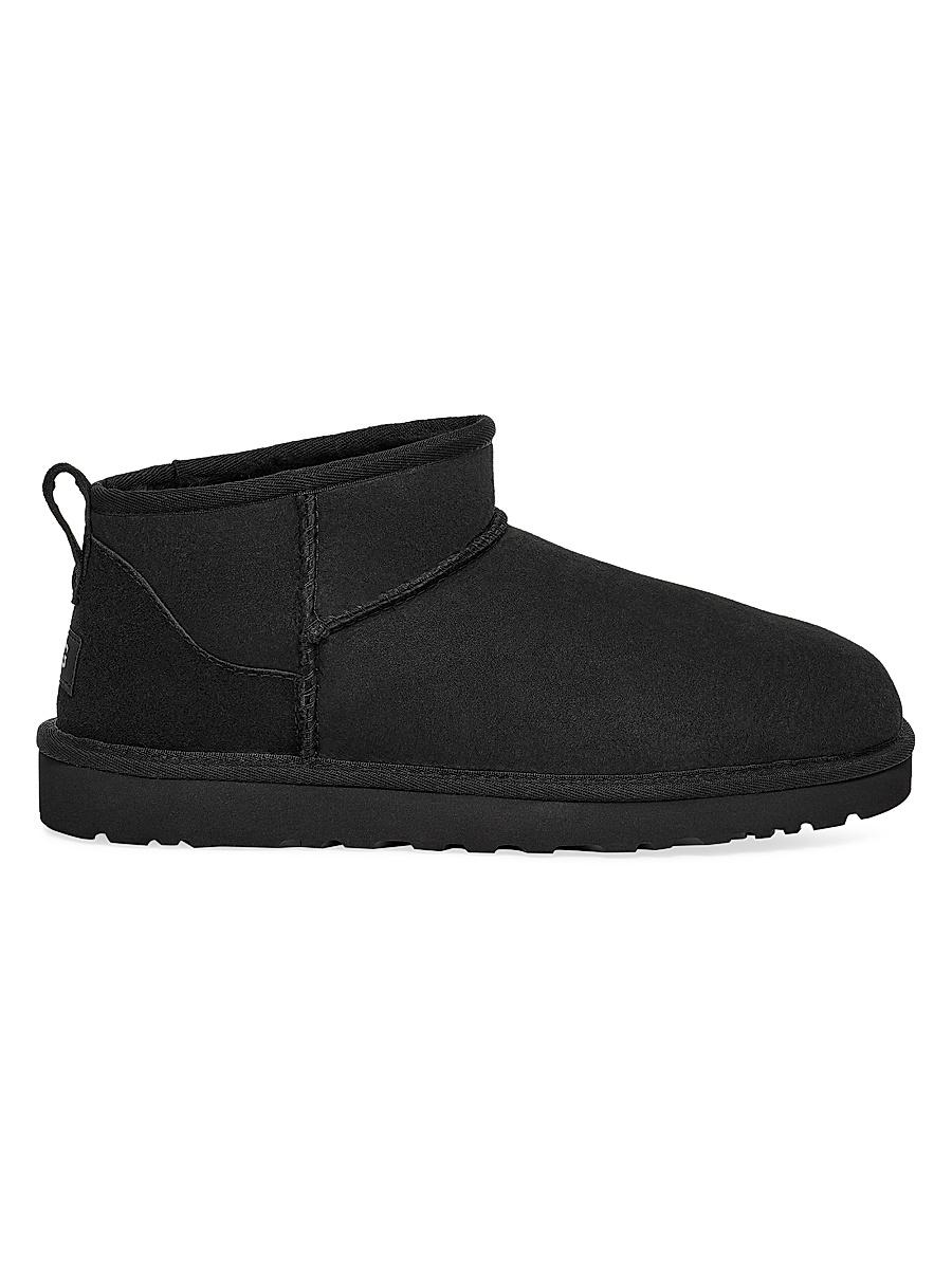 UGG Mens UGG Classic Ultra Mini - Mens Shoes Black/Black Product Image