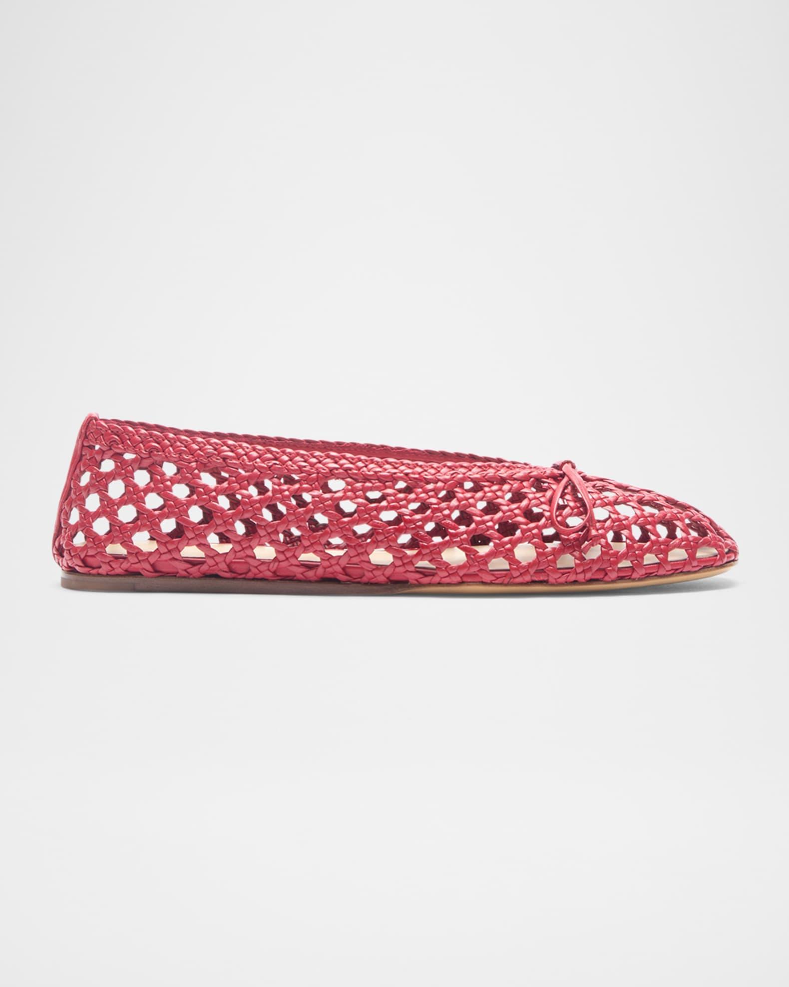Regency Woven Leather Ballerina Flats Product Image