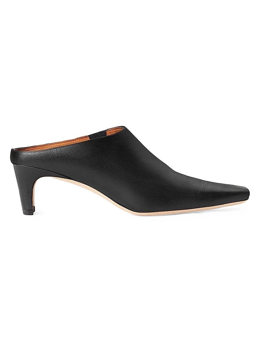 Womens Wally 55MM Leather Mules Product Image