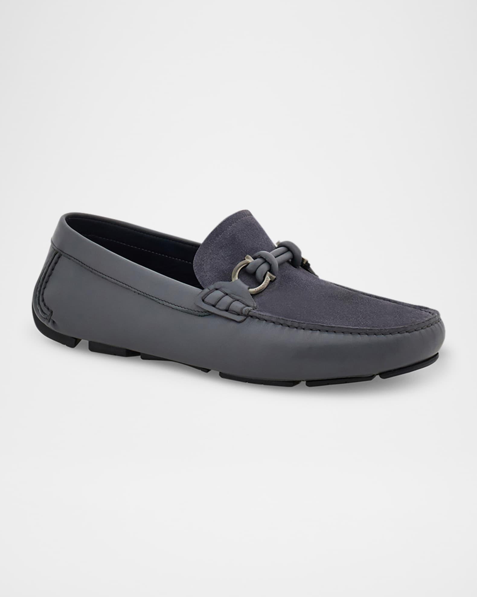 Men's Almeria Gancini-Bit Leather and Suede Drivers Product Image