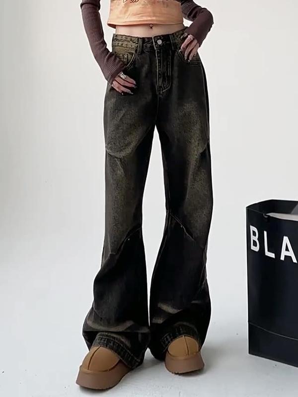 Hip Pop Distressed High Rise Boyfriend Jeans Product Image