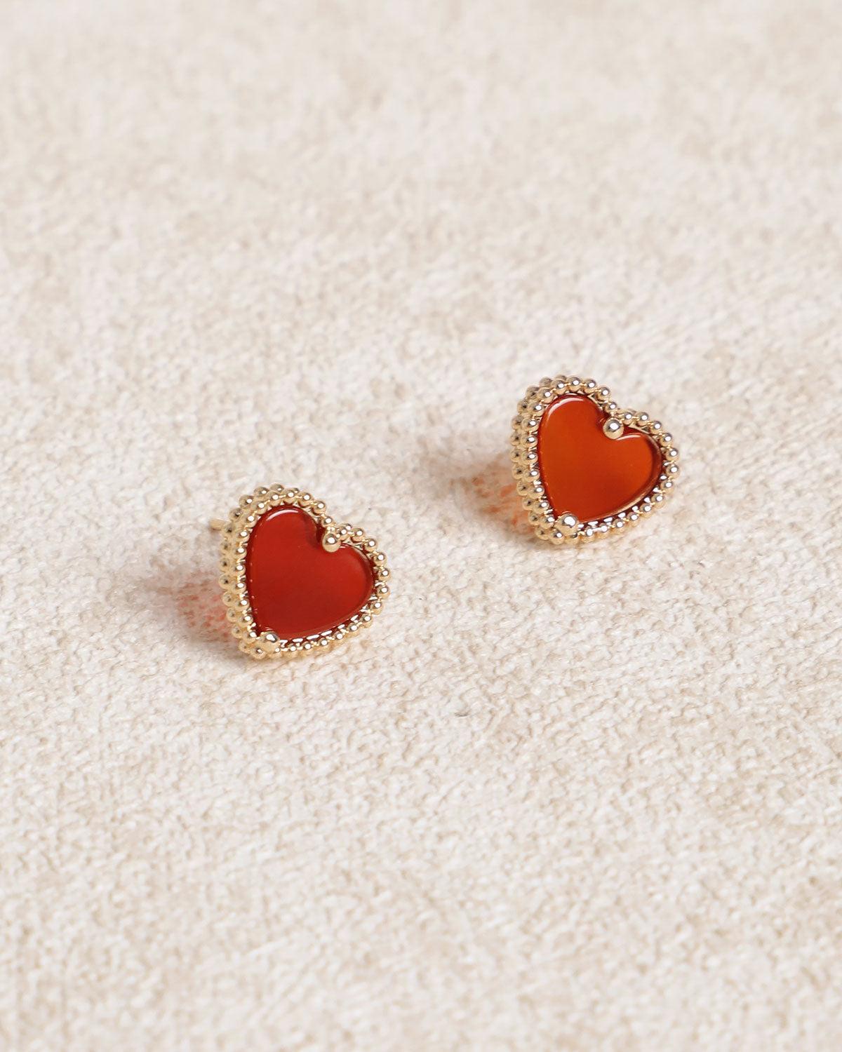 Red Shell Earrings Product Image