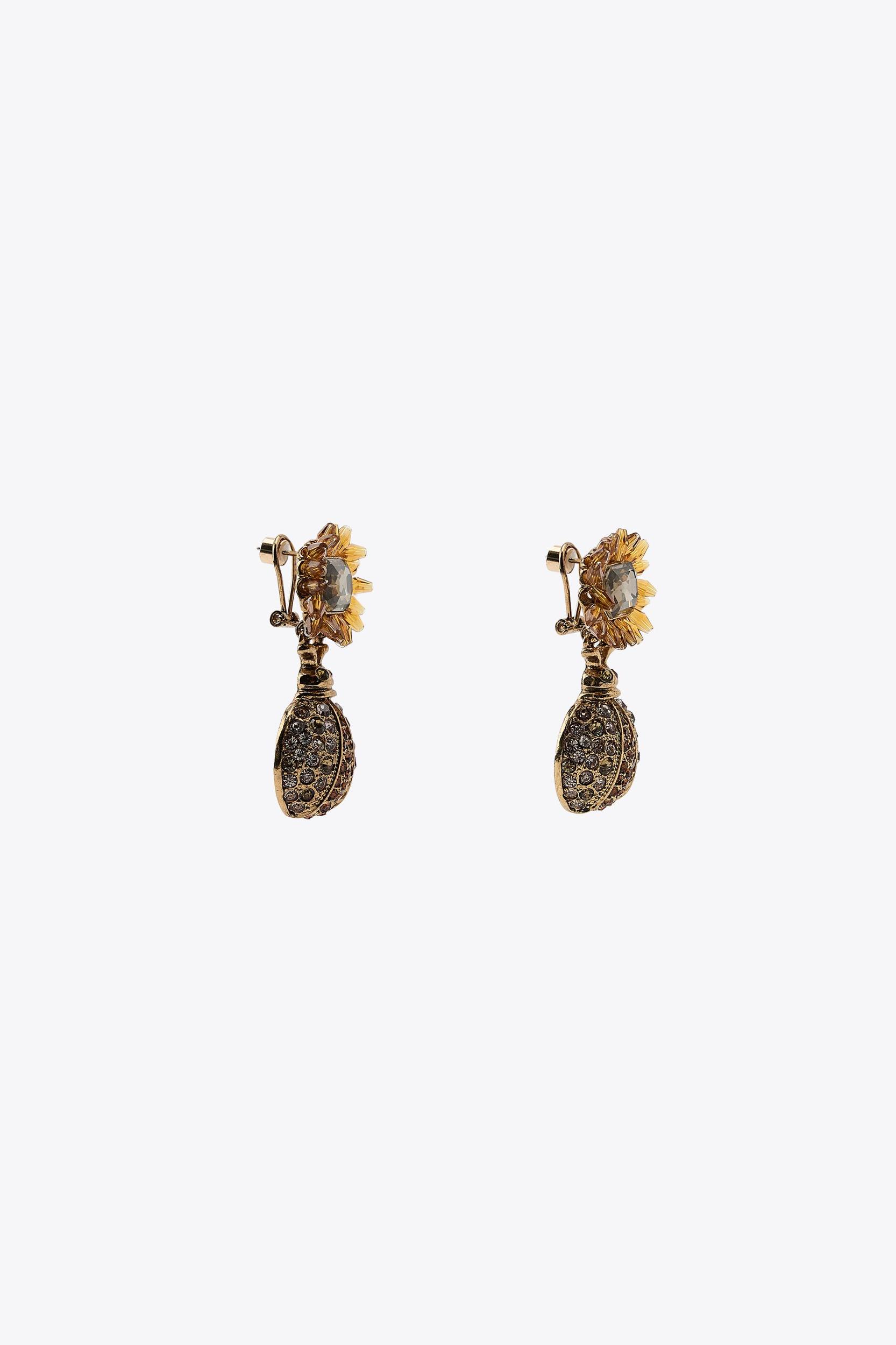 SUNFLOWER BEE JEWEL EARRINGS Product Image