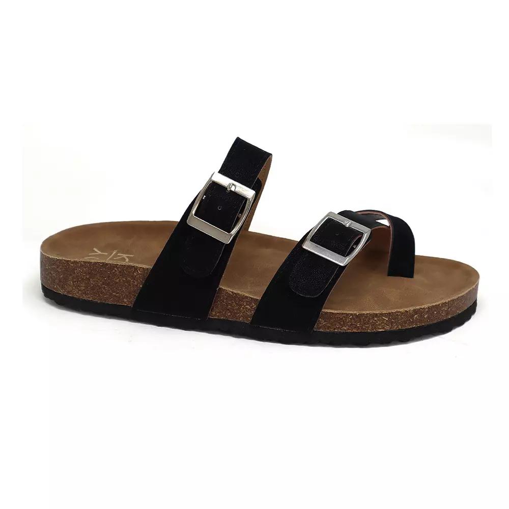 Yoki Gian 280 Women's Cork Footbed Sandals, Size: 7, Black Product Image