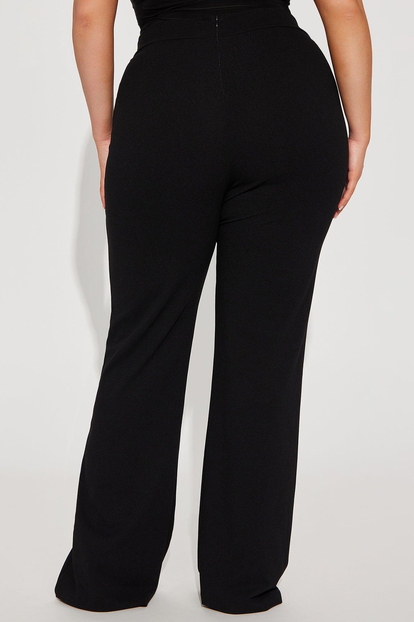 Tall Call It Even Wide Leg Dress Pants - Black Product Image