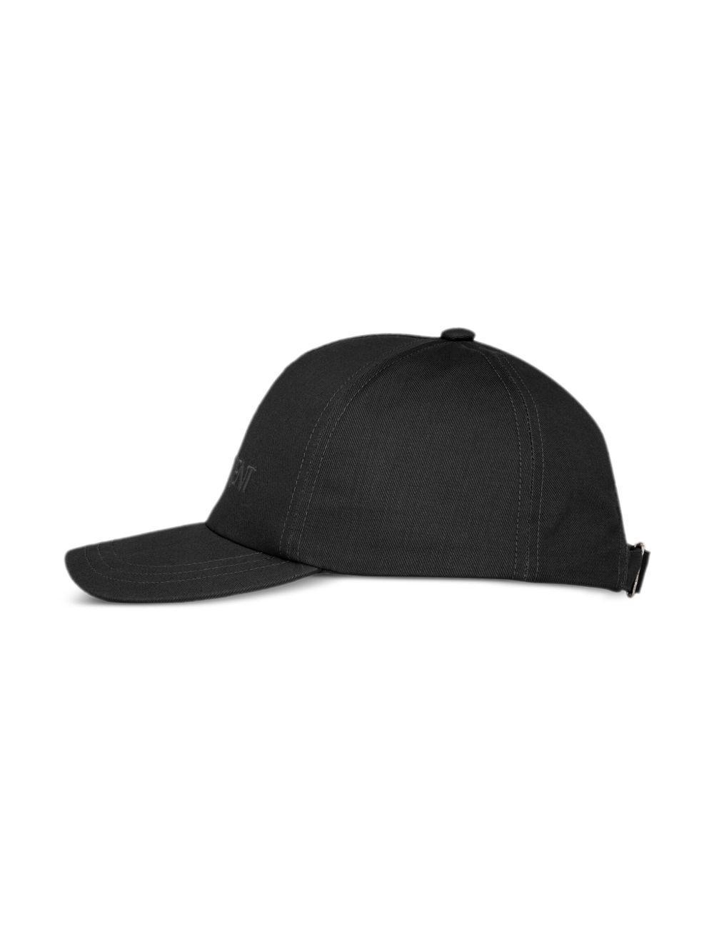 SAINT LAURENT Cotton And Linen Baseball Cap Men In Black Product Image