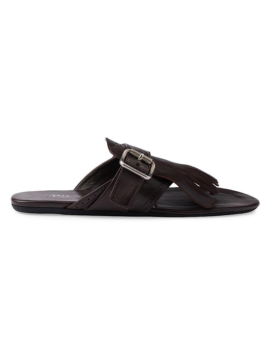 Womens Shuffle Leather Thong Sandals Product Image