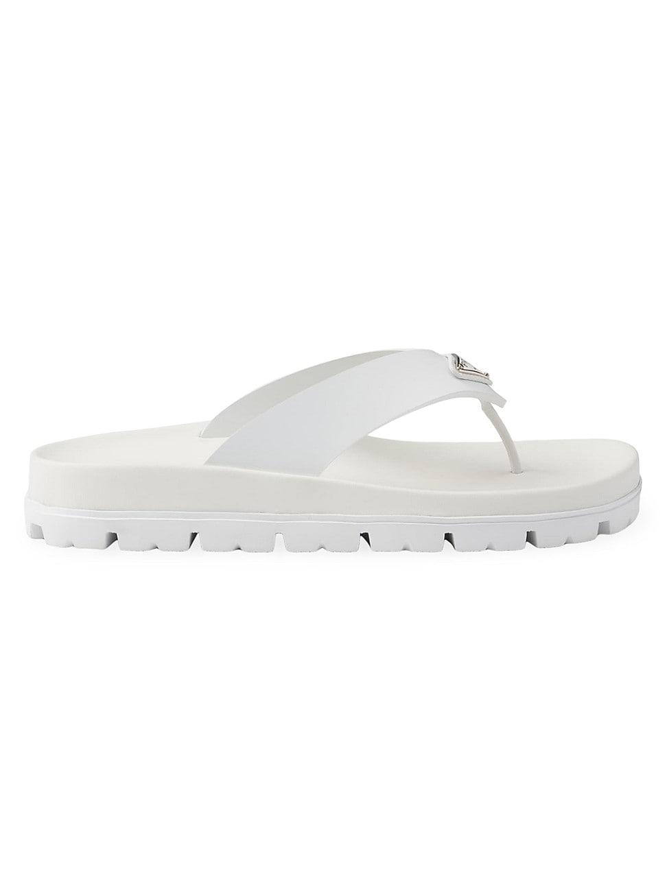 Prada Womens Rubber Thong Sandals Product Image